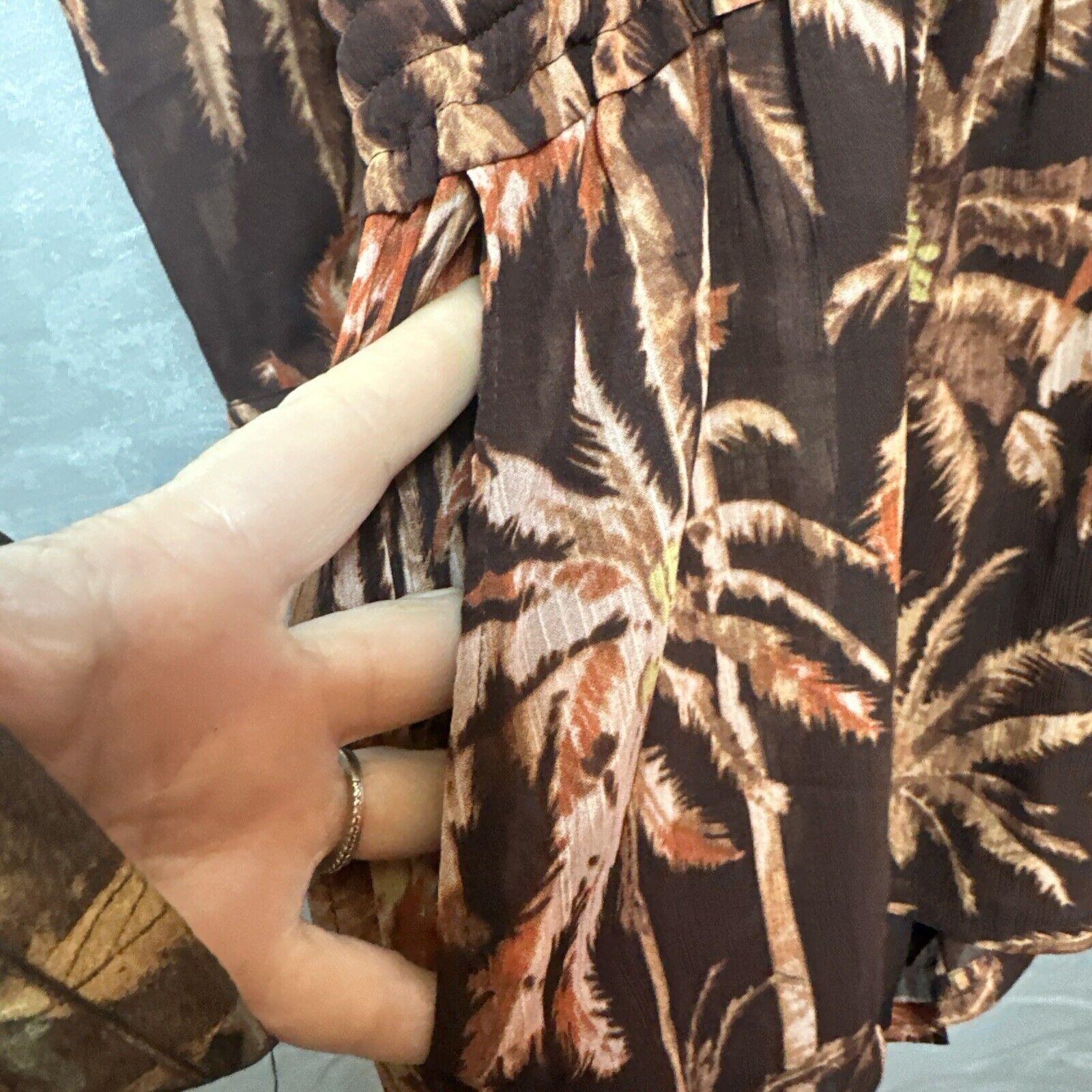 Scotch & Soda Scotch & Soda Fading Roads Tropical Romper Womens L Grunge Size 34" / US 12 / IT 48 - 9 Thumbnail