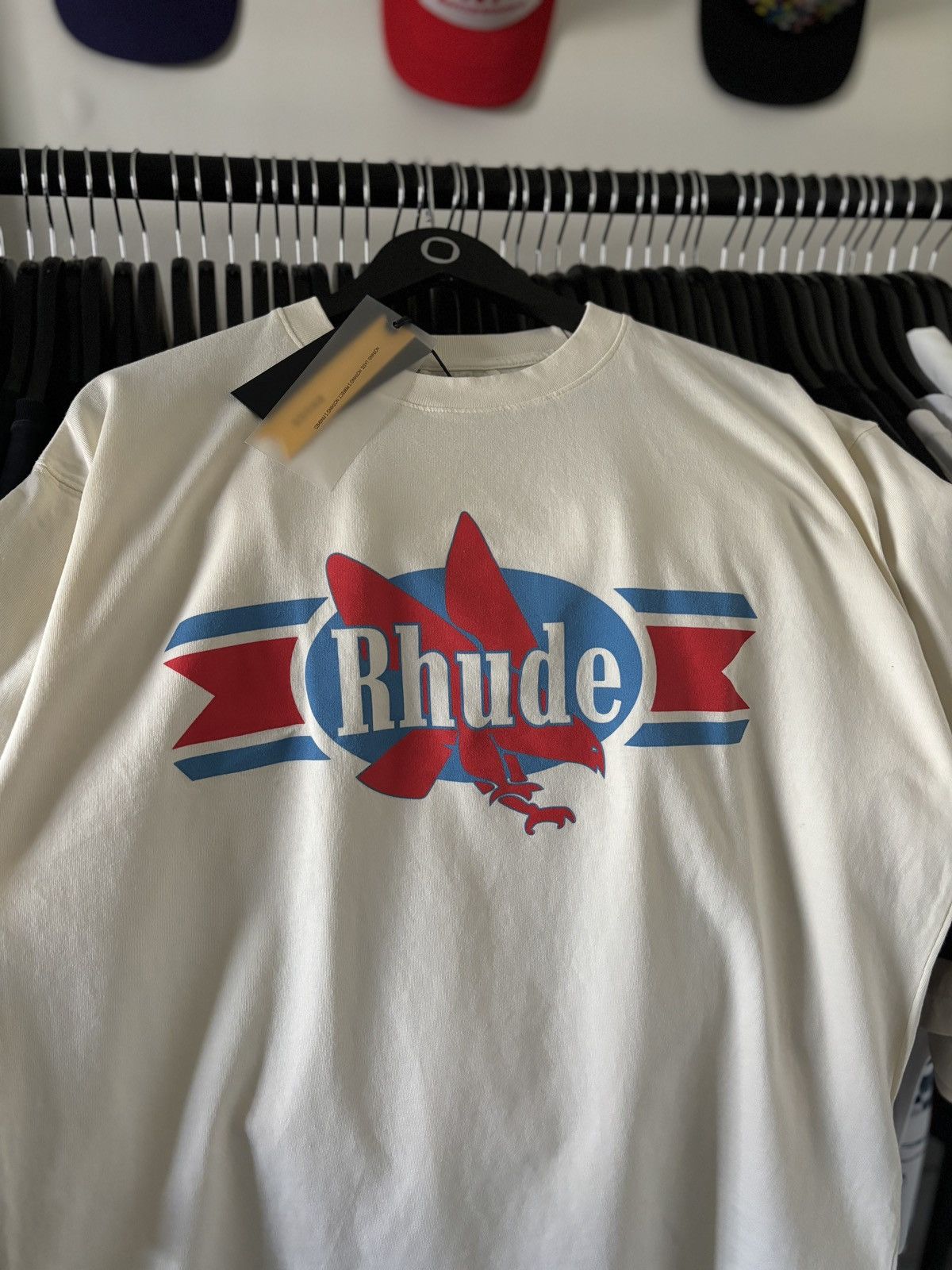 Rhude RHUDE EAGLE LOGO TEE Size US S / EU 44-46 / 1 - 2 Thumbnail