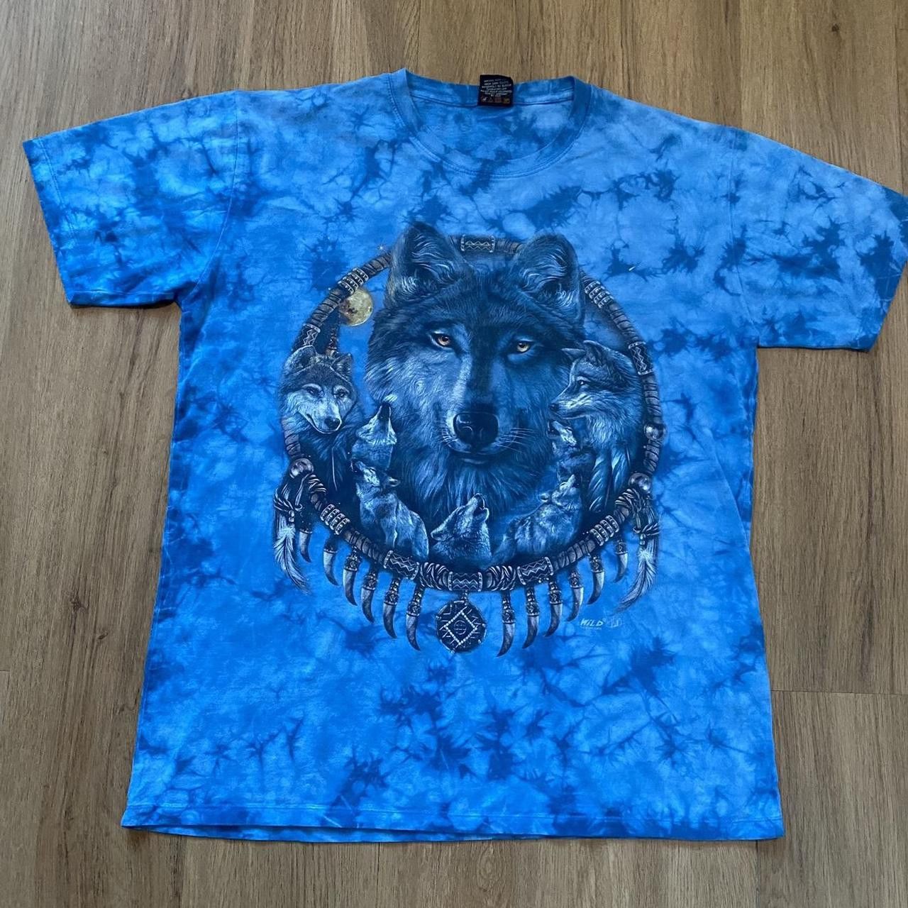 Other Blue and black Boxy Wild tie-dye wolf shirt Size US XL / EU 56 / 4 - 1 Thumbnail