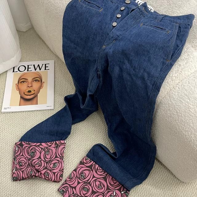 Loewe Loewe Denim Jeans with Floral Cuffs - dmc Size US 36 / EU 52 - 1 Thumbnail