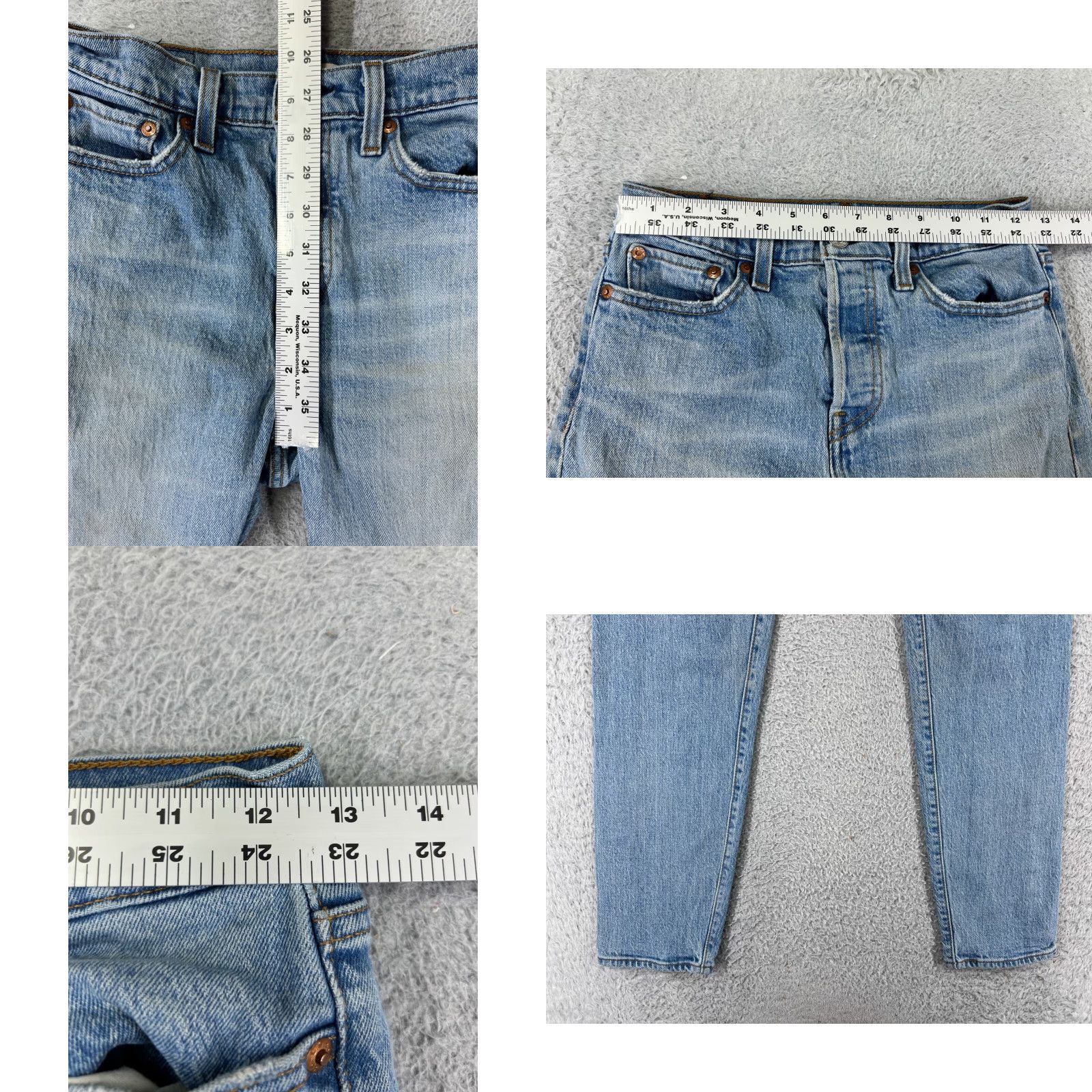 Levi's VINTAGE Levis Premium Jeans Womens 26 Blue Denim Levi's Wedgie Fit Mid Rise Distressed Stretch 5-Pocket Size 26" / US 2 / IT 38 - 9 Thumbnail