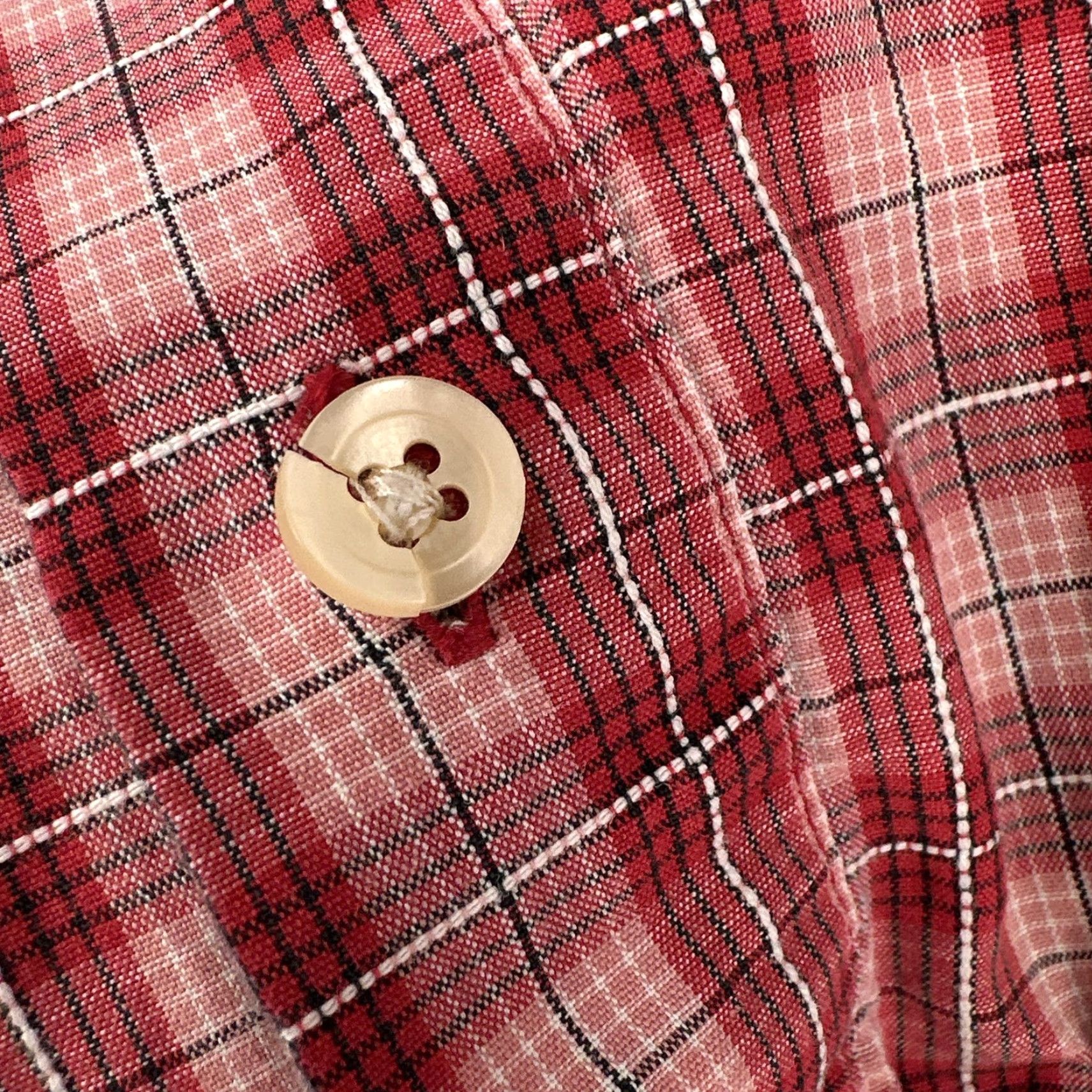 J.Crew VINTAGE J.CREW Shirt Mens Large Red Plaid Cotton Button-Down Oarsman Casual Size US L / EU 52-54 / 3 - 7 Thumbnail