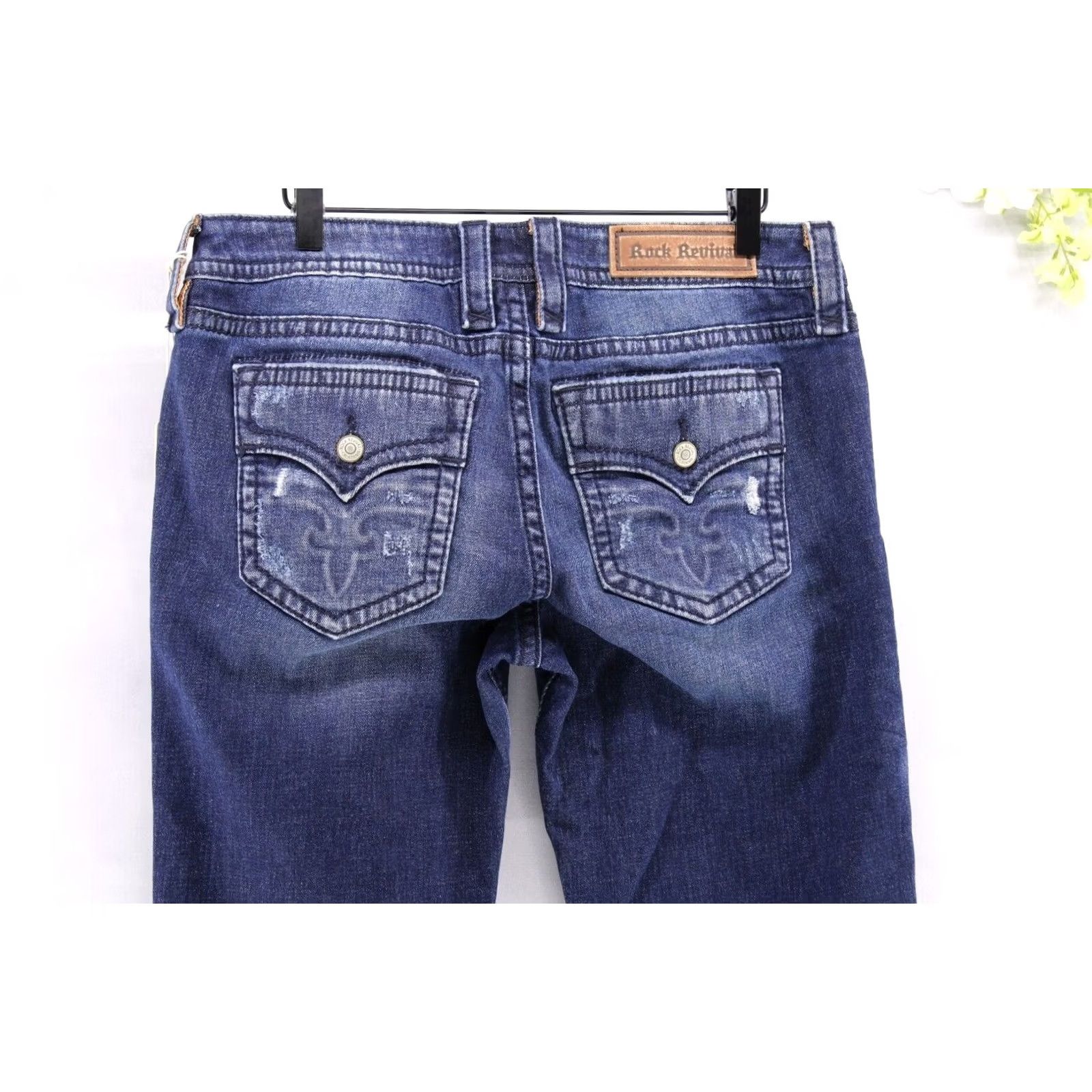Vintage Rock Revival Women's Julee Boot Cut Denim Blue Jeans Sz 32x32 NEW Regular Pants Size 24" / US 00 / IT 34 - 4 Thumbnail