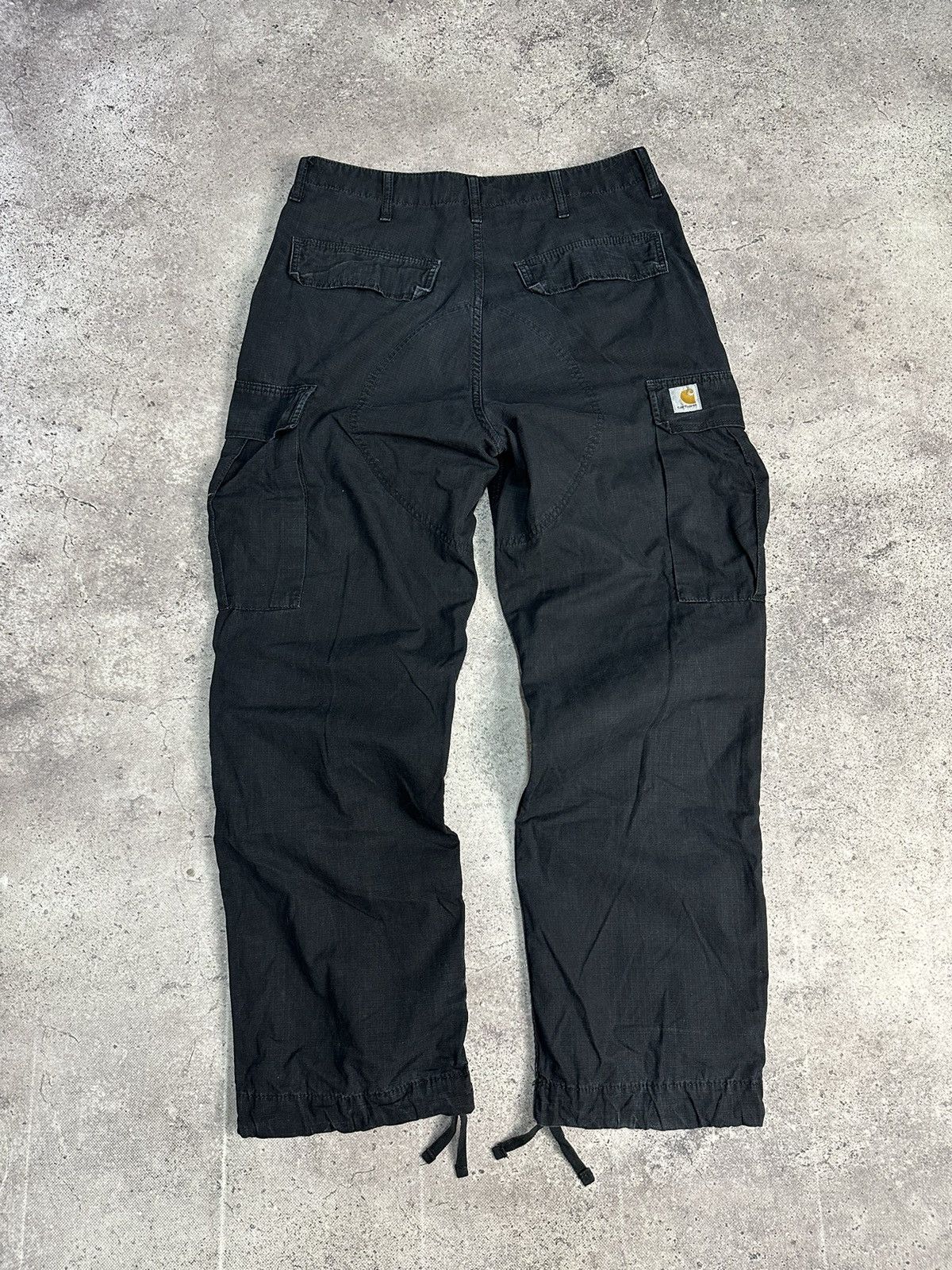 Carhartt × Vintage Vintage Carhartt Cargo Distressed Pants Faded Black Y2K Size US 32 / EU 48 - 3 Thumbnail