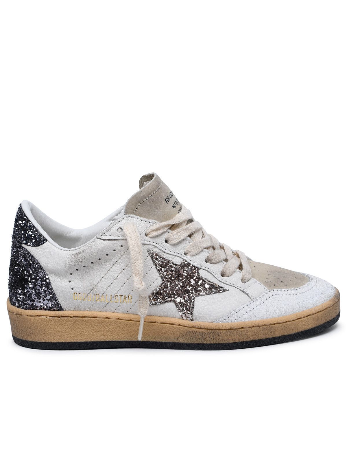 image of Golden Goose 'ball Star' White Leather Sneakers, Women's (Size 5)