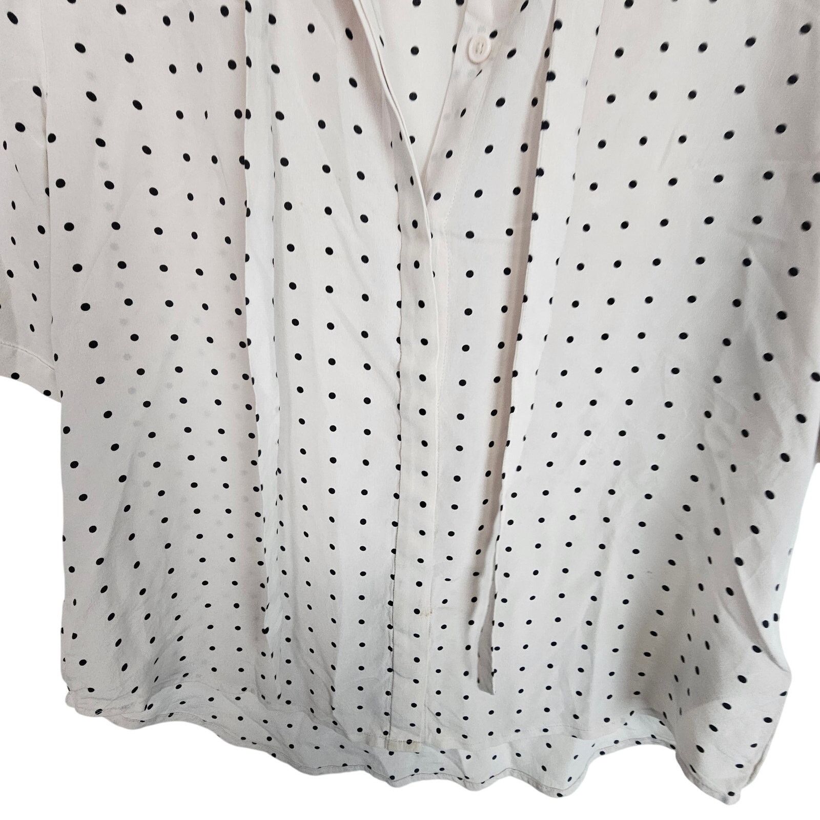 Equipment Equipment Womens Silk Blouse Polka Dot Classic Quiet Luxury Size XS / US 0-2 / IT 36-38 - 3 Thumbnail