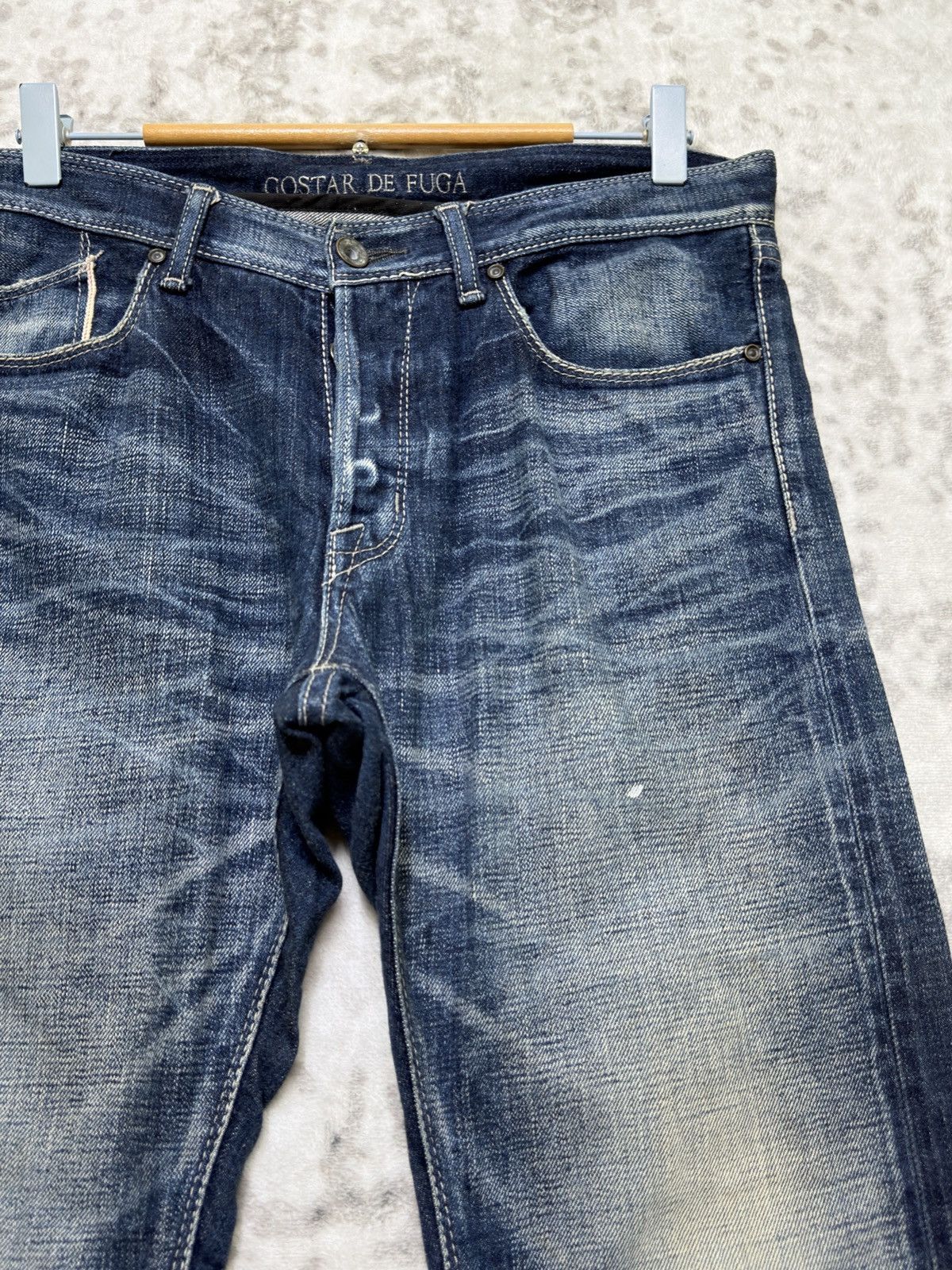 GOSTAR DE FUGA Vintage Gostar de Fuga Selvedge Claw Mark Whiskered Denim Size US 30 / EU 46 - 5 Thumbnail