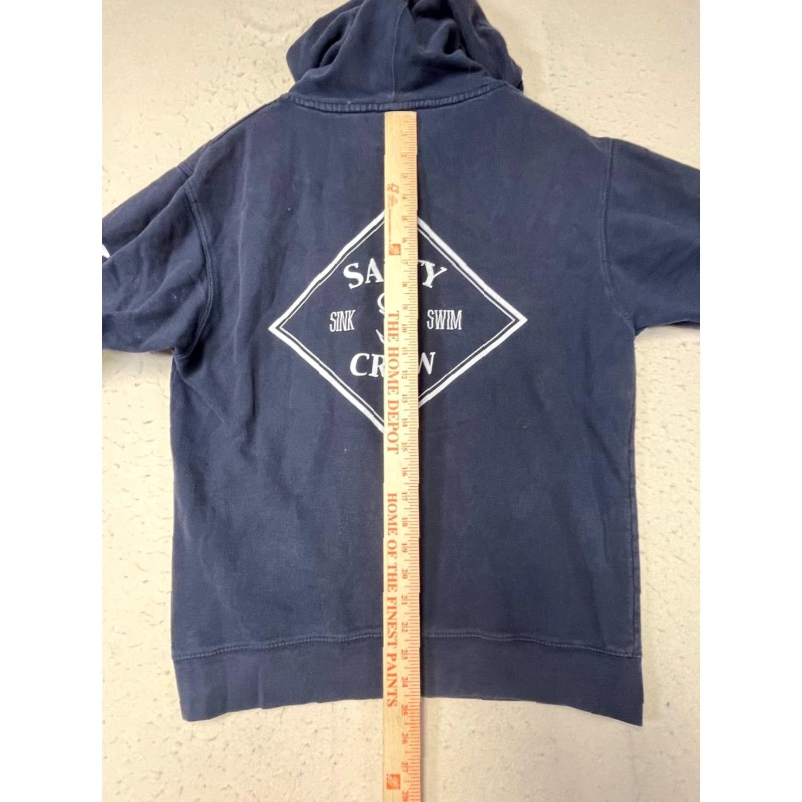 Vintage Salty Crew Hoodie Long Sleeve Chasing Tail Size M Blue Canvas Logo | Men | Regular Fit Size US M / EU 48-50 / 2 - 4 Thumbnail