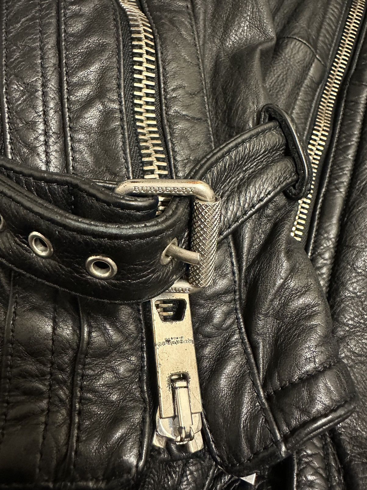 Burberry Prorsum Burberry Prorsum ss11 long leather biker jacket Size US L / EU 52-54 / 3 - 20 Thumbnail