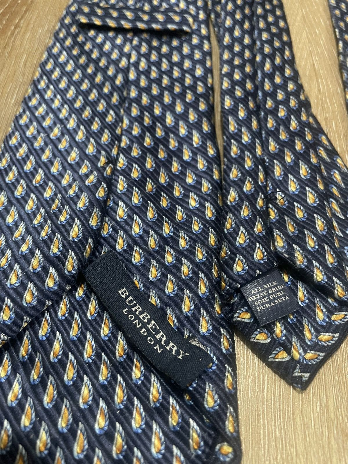 Burberry BURBERRY LONDON Blue Luxury Silk Tie Size ONE SIZE - 4 Thumbnail