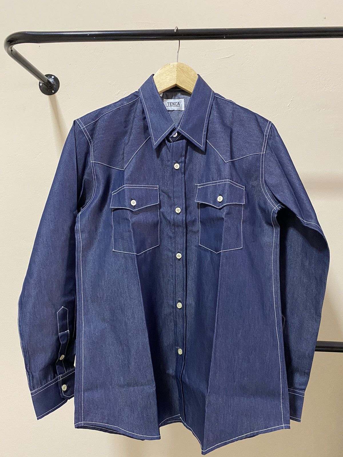 Japanese Brand Workwear Denim Shirt Size US M / EU 48-50 / 2 - 1 Thumbnail