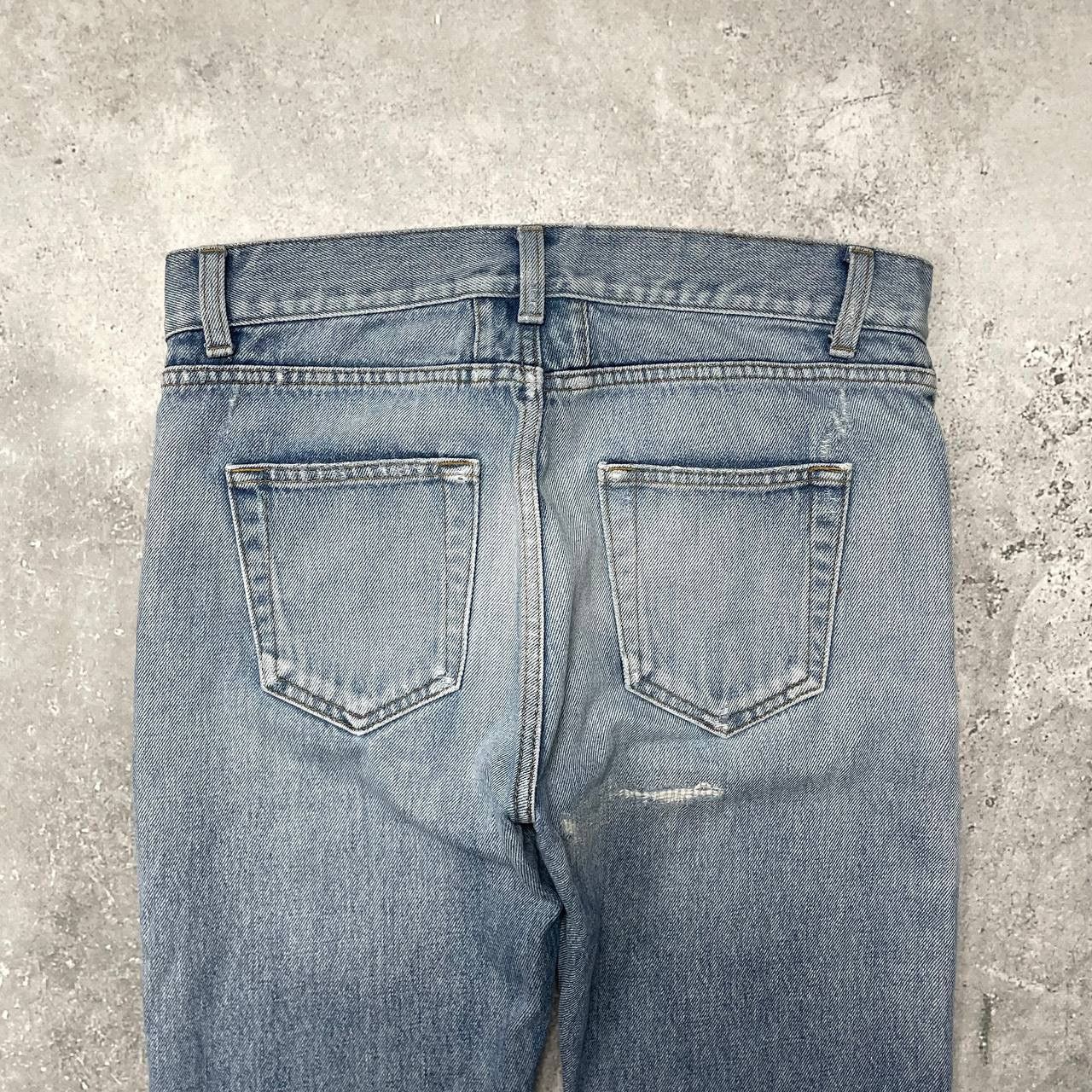 Saint Laurent Paris Saint Laurent D02 Washed Blue Distressed Jeans Skinny Fit Size US 30 / EU 46 - 18 Thumbnail