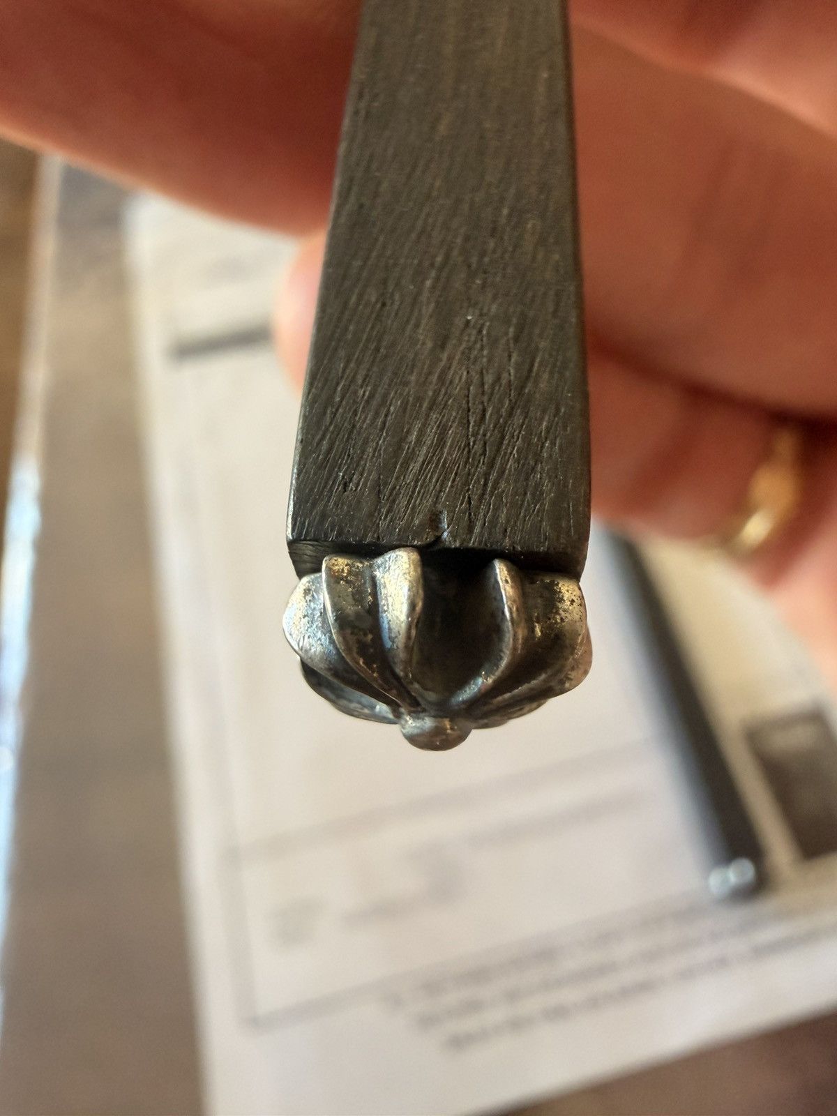 Chrome Hearts Chrome Hearts Chopsticks 100% Authentic RARE 2012 Ebony Wood Size ONE SIZE - 6 Thumbnail