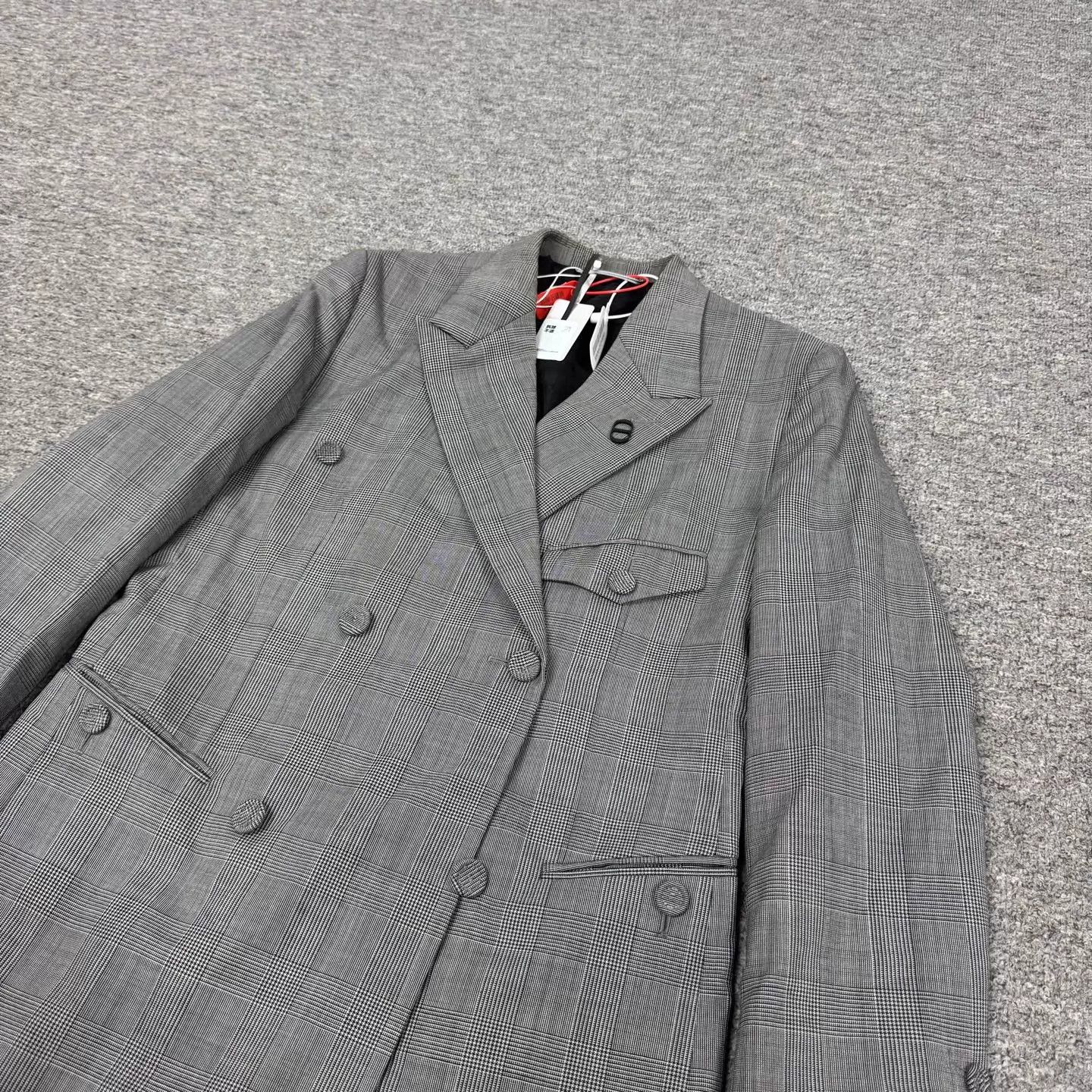 Dior Dior CD Brooch Strap Double-Breasted Glen Blazer 44 Size 44S - 4 Thumbnail