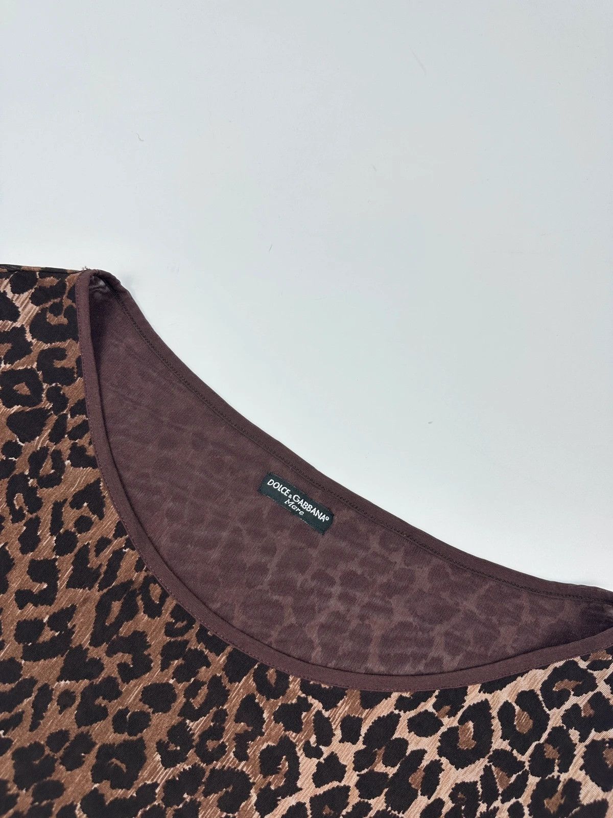 Dolce & Gabbana Dolce & Gabbana 00s Double Layer Fitted Leopard Print Tee Size S / US 4 / IT 40 - 4 Thumbnail
