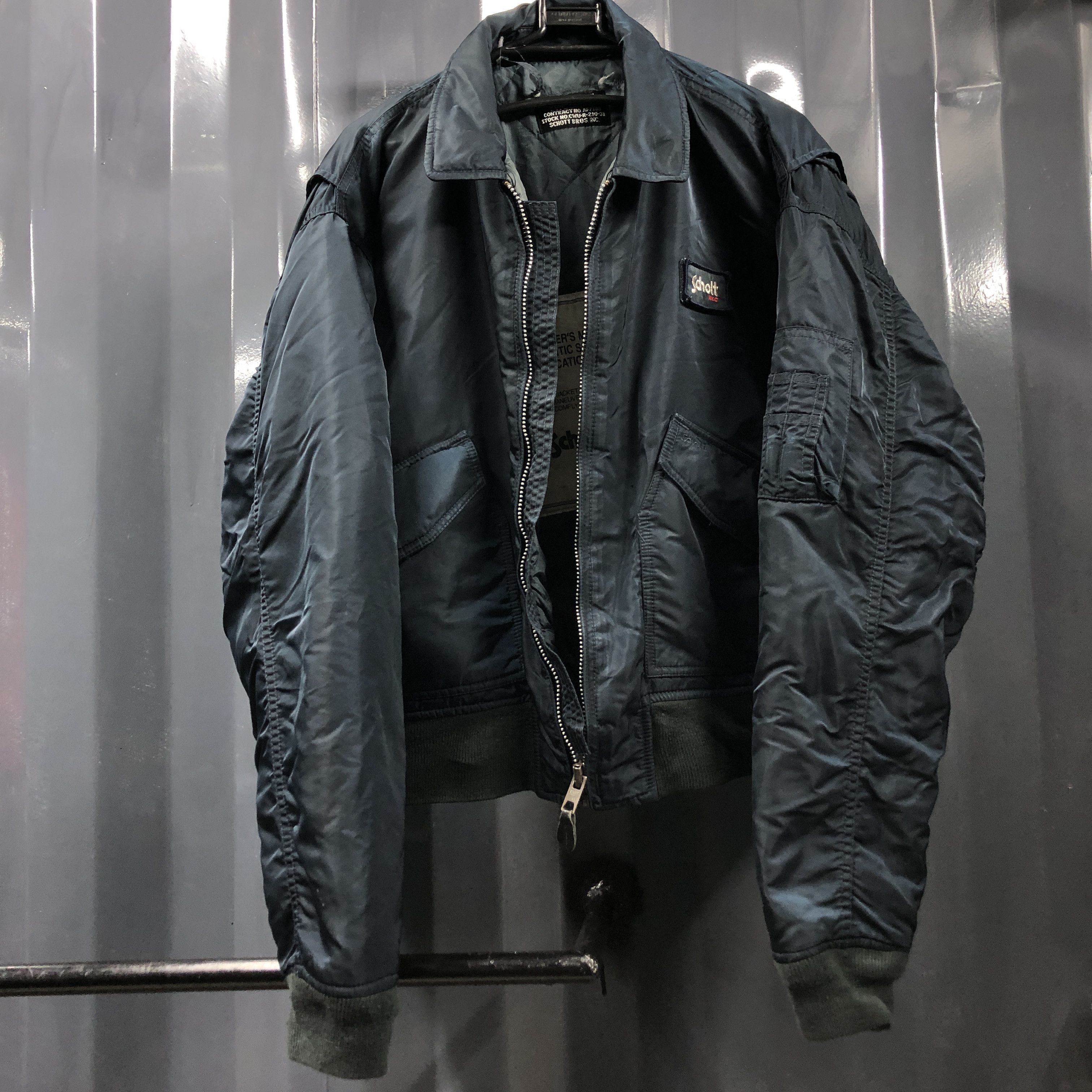 Schott Schott Bros CWU-R Flight Jacket Yellow Vintage 90s | Grailed