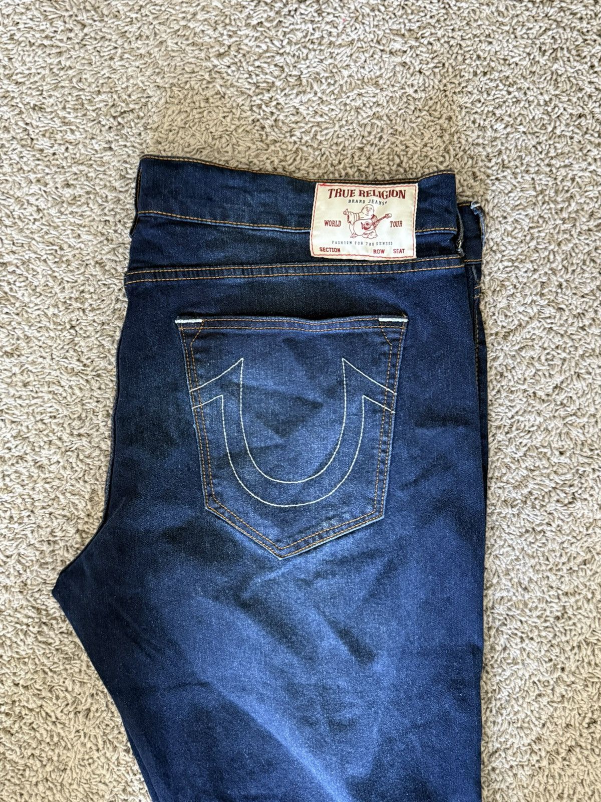 True Religion True Religion Ricky Relaxed Straight Dark Jeans Size 42 Size US 42 / EU 58 - 2 Thumbnail