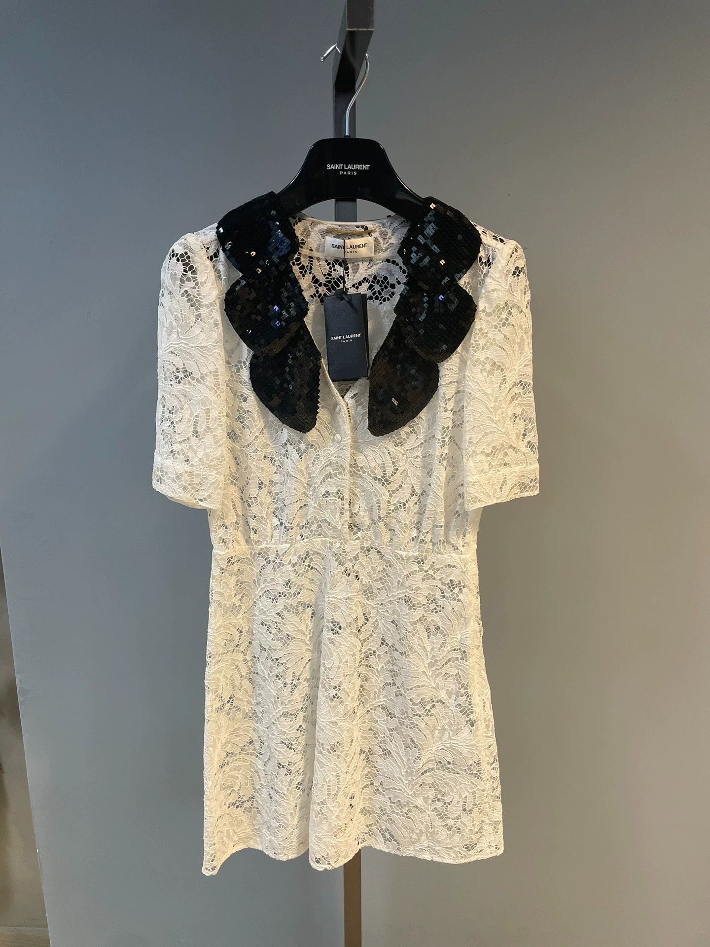 Saint Laurent Paris Saint Laurent Paris Lace dress Size US 38 / EU 54 - 1 Thumbnail