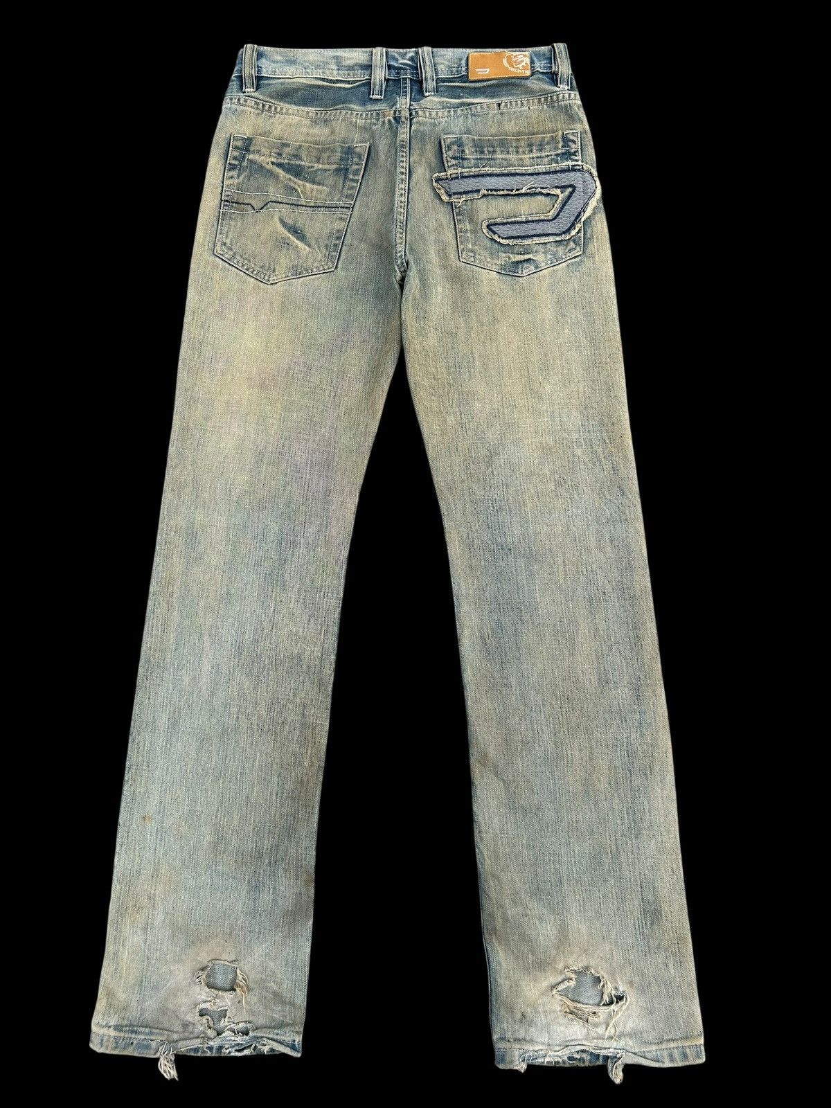 Kapital Vintage Diesel Big Logo Distressed Dirty Denim jeans Size US 32 / EU 48 - 16 Thumbnail