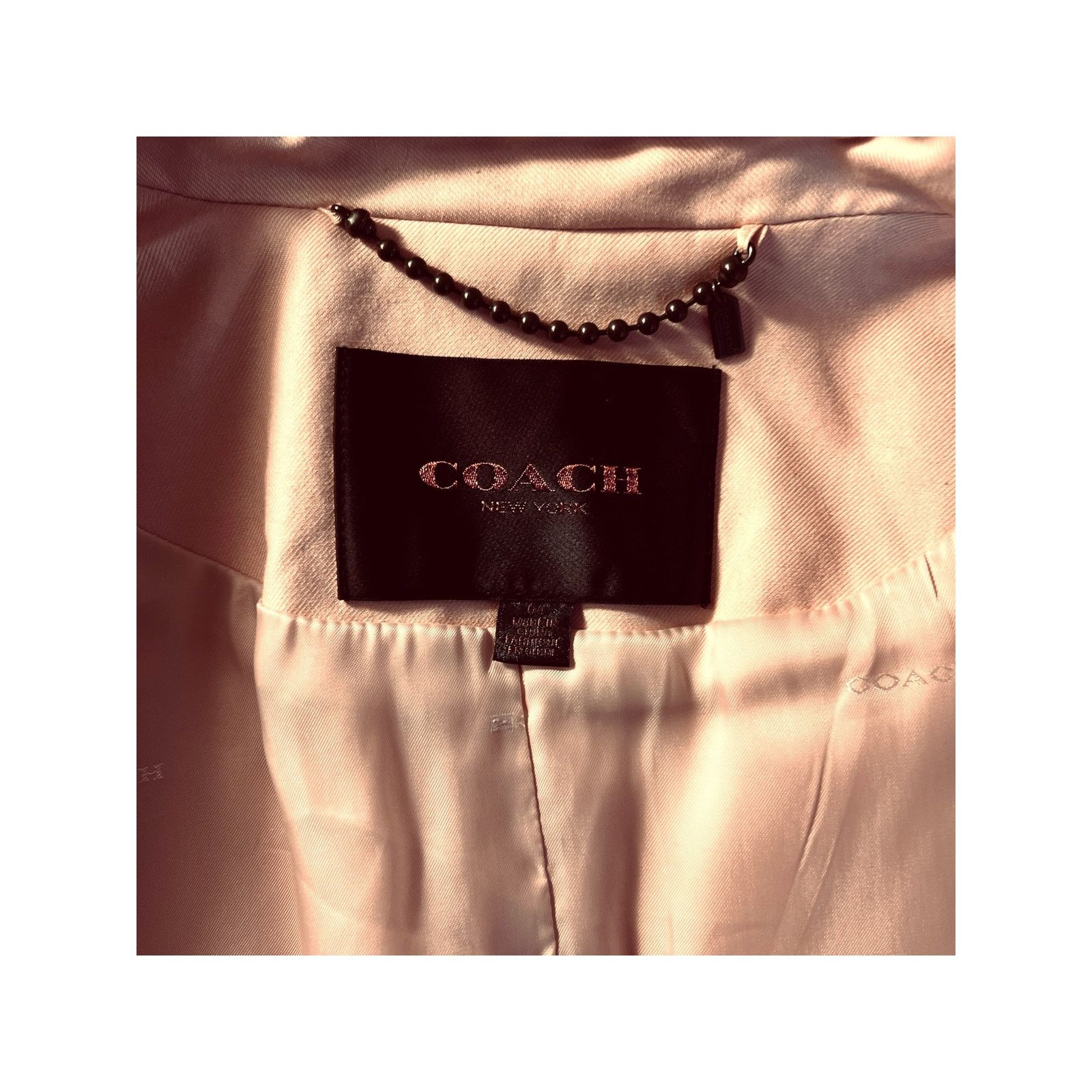 Coach Coach Quartz Pink Double Breasted Belted Trench Coat Size 4 Size S / US 4 / IT 40 - 6 Thumbnail