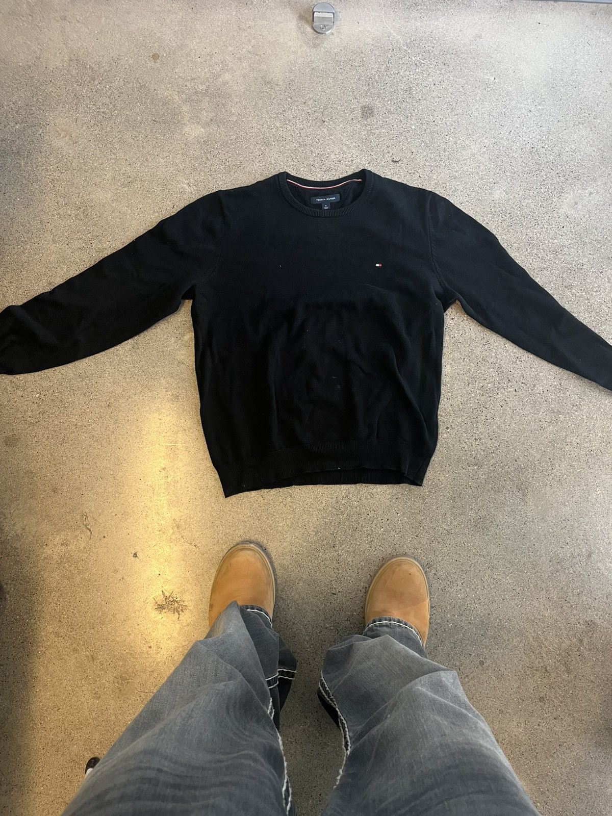 Tommy Hilfiger × Vintage Tommy Hilfiger Black Sweatshirt Size US M / EU 48-50 / 2 - 1 Preview