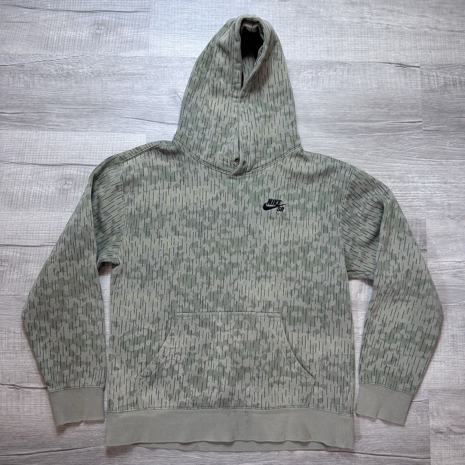 Nike Nike SB Hoodie Mens Small Light Army / Black Camo Rain Print Size US S / EU 44-46 / 1 - 2 Thumbnail
