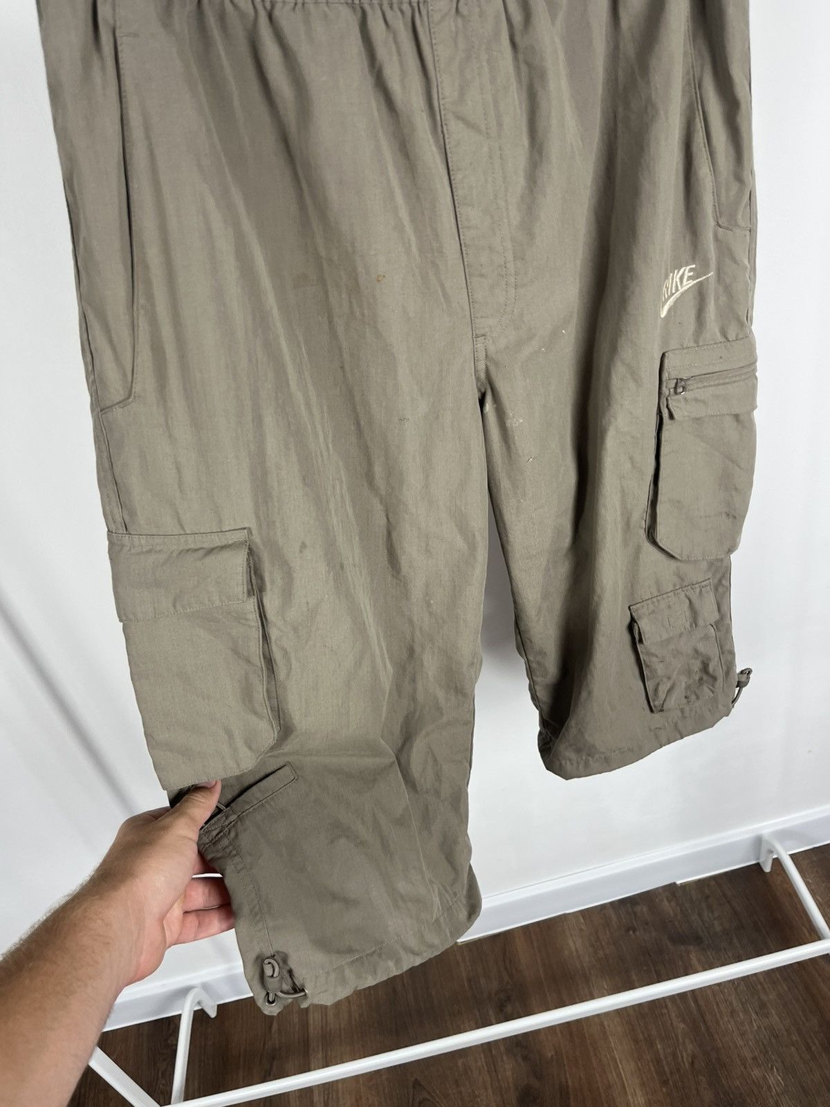 Nike Nike Distressed Cargo Long Shorts Olive Green Size L Size US 34 / EU 50 - 5 Thumbnail