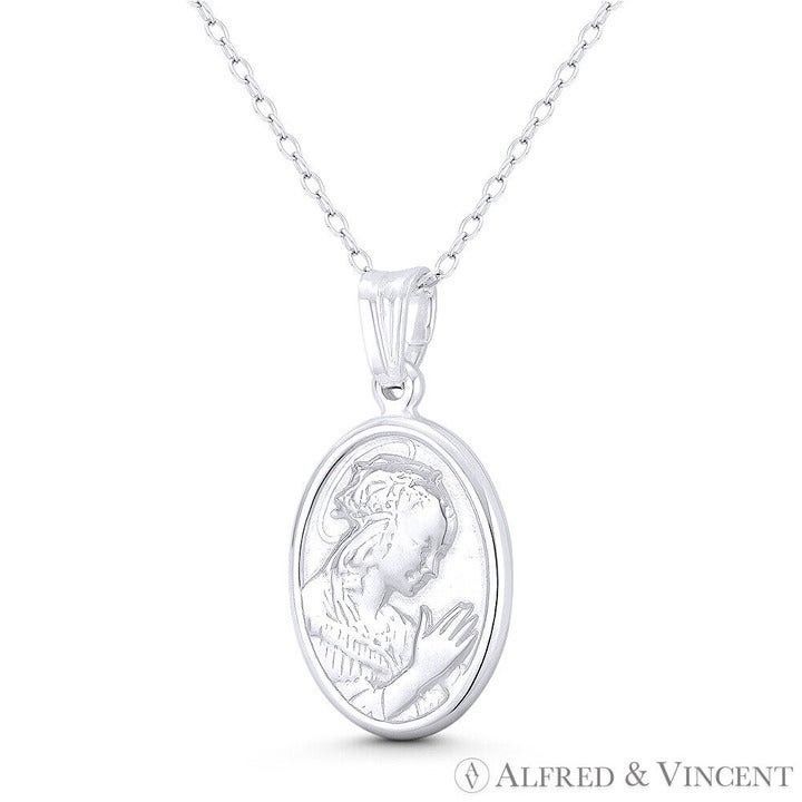 Other Holy Mother Virgin Mary 27x14mm Button Pendant Size ONE SIZE - 1 Preview