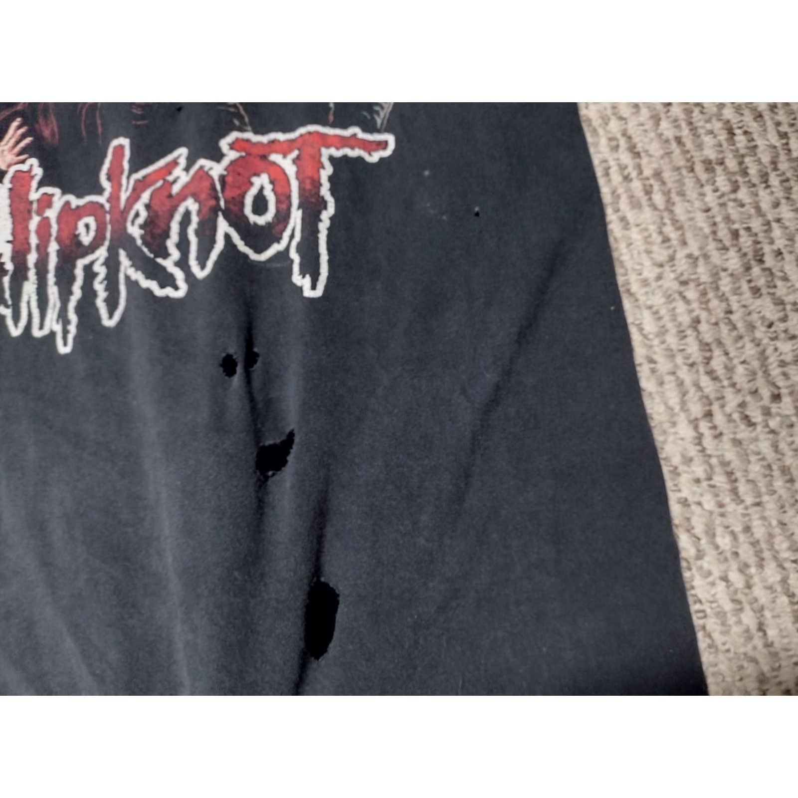 Vintage VINTAGE Slipknot Masks 2004 XL Shirt 00s Rare Metal Concert Band Horror Crew Neck Short Sleeve T-Shirt Men Black Cotton Logo Graphic Print Size US XL / EU 56 / 4 - 3 Thumbnail