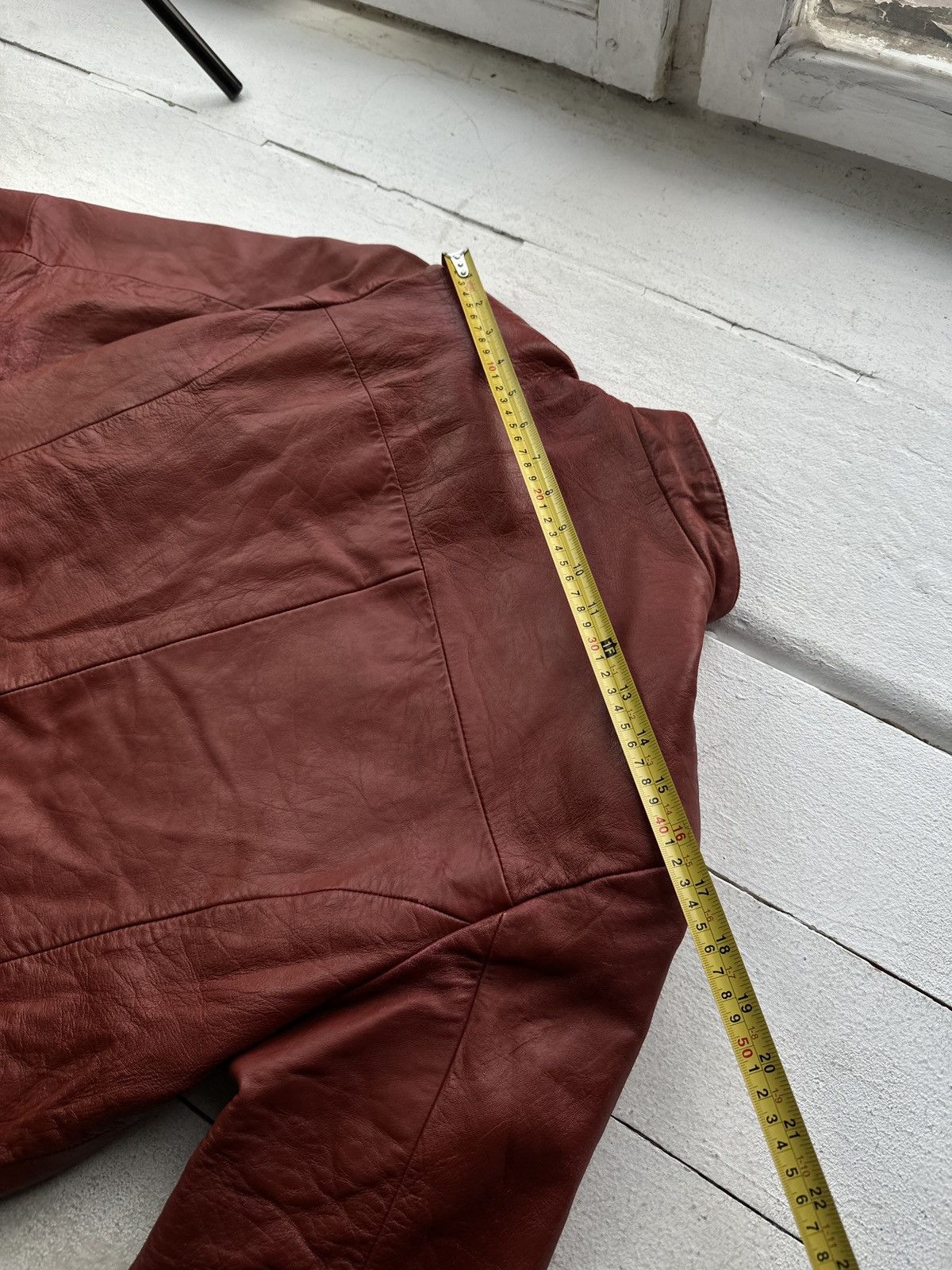 Other 🚨Y2K RICK OWENS TYPE DIRTY SLIM FIT ZIP LEATHER JACKET Size M / US 6-8 / IT 42-44 - 13 Thumbnail