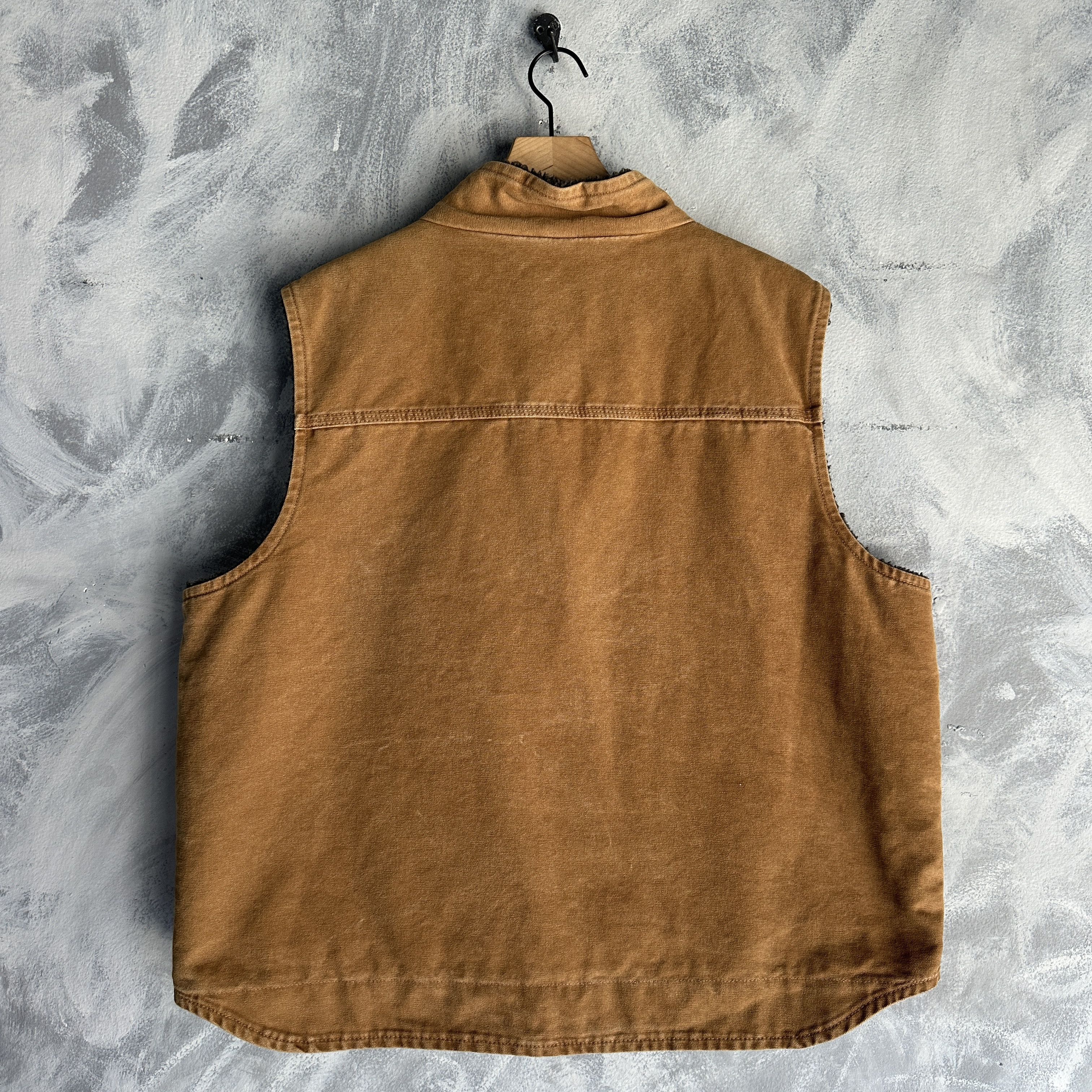 Carhartt Carhartt Sherpa Fleece Lined Vest Mens Canvas Mock Neck Size US XL / EU 56 / 4 - 6 Thumbnail