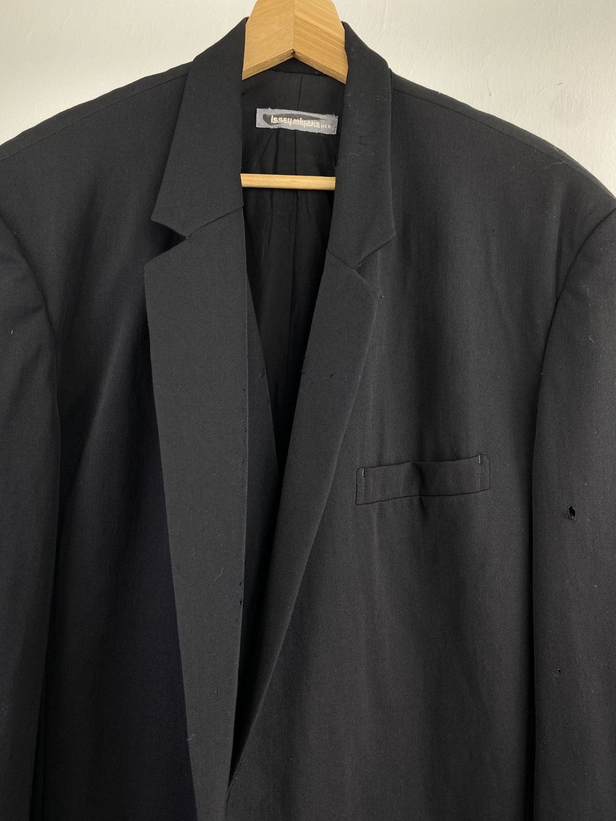 Issey Miyake Vintage 80’s Issey Miyake 2 Piece Distressed Blazer Size US L / EU 52-54 / 3 - 4 Thumbnail