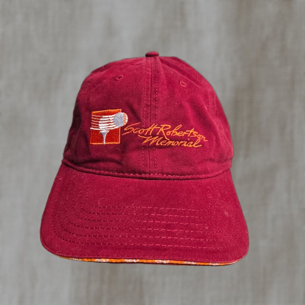 Vintage VT Virginia Tech Scott Robertson Memorial Golf Hat Cap Adult Adjustable Baseball Cap Mens Red Hat Size ONE SIZE - 1 Thumbnail