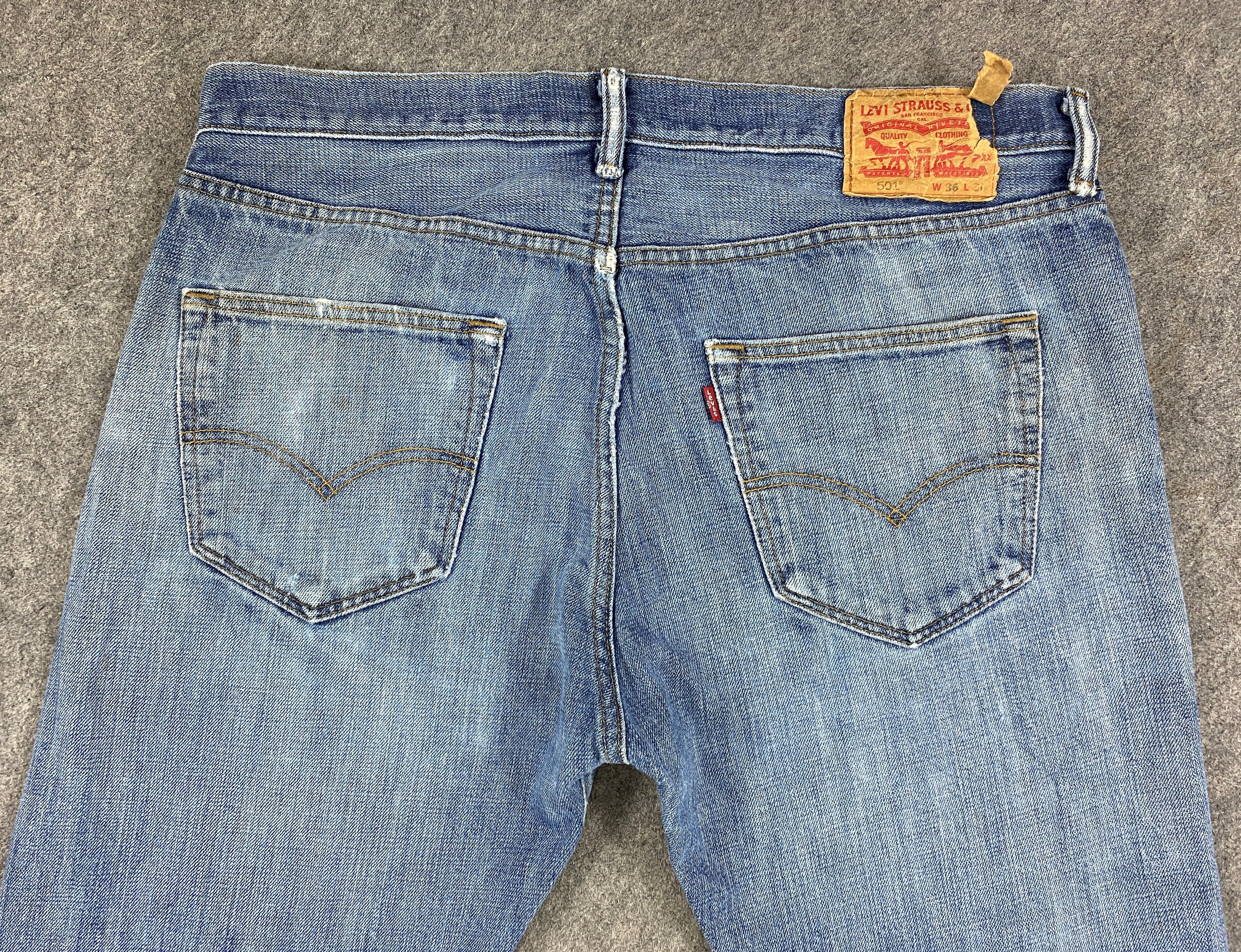 Levi's Blue Wash Vintage Levi's 501 Jeans 36x29.5 Denim -JN2305 Size US 36 / EU 52 - 5 Thumbnail