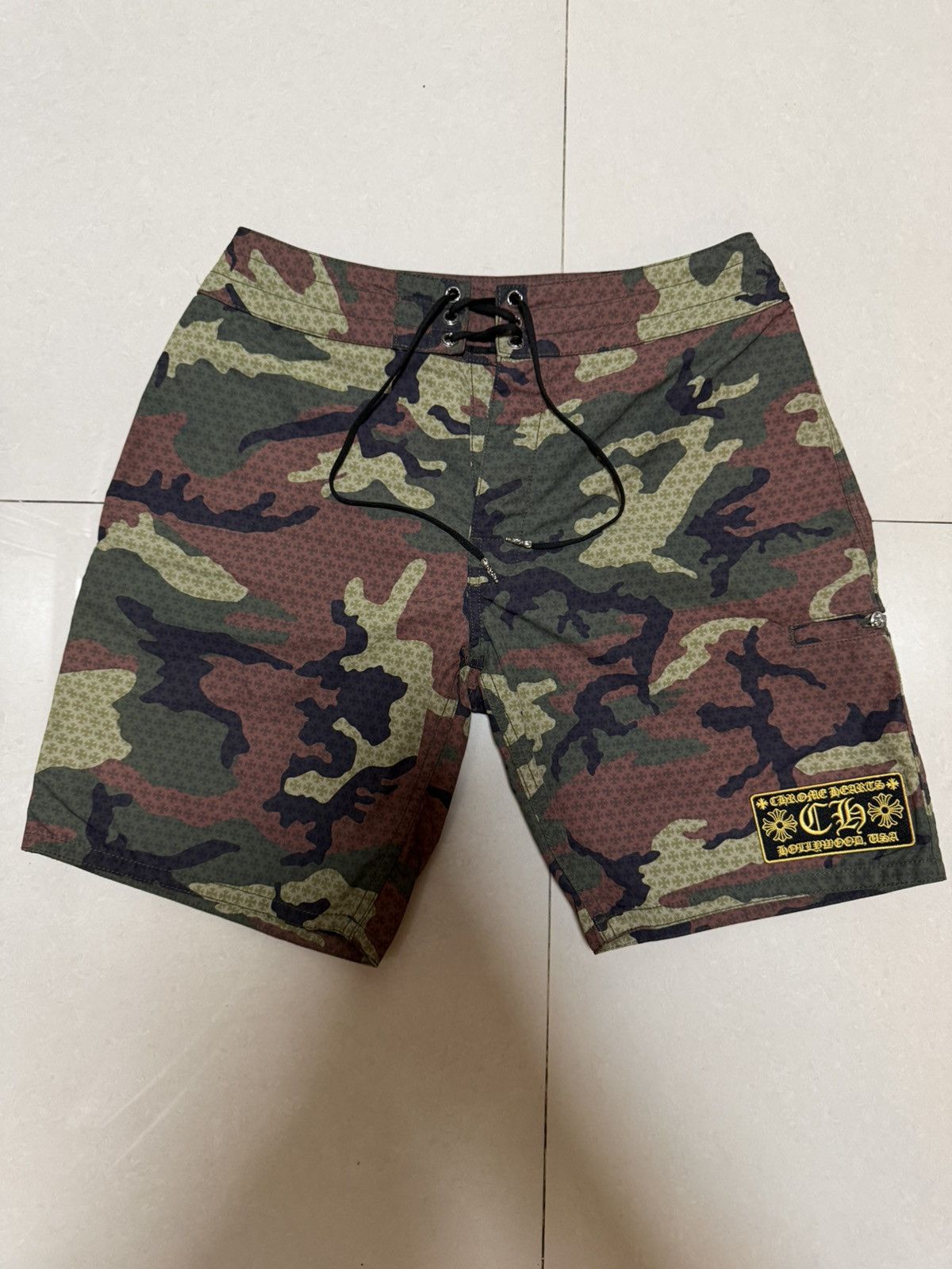 Chrome Hearts Chrome hearts green camo swim trunks Size US 31 - 1 Thumbnail