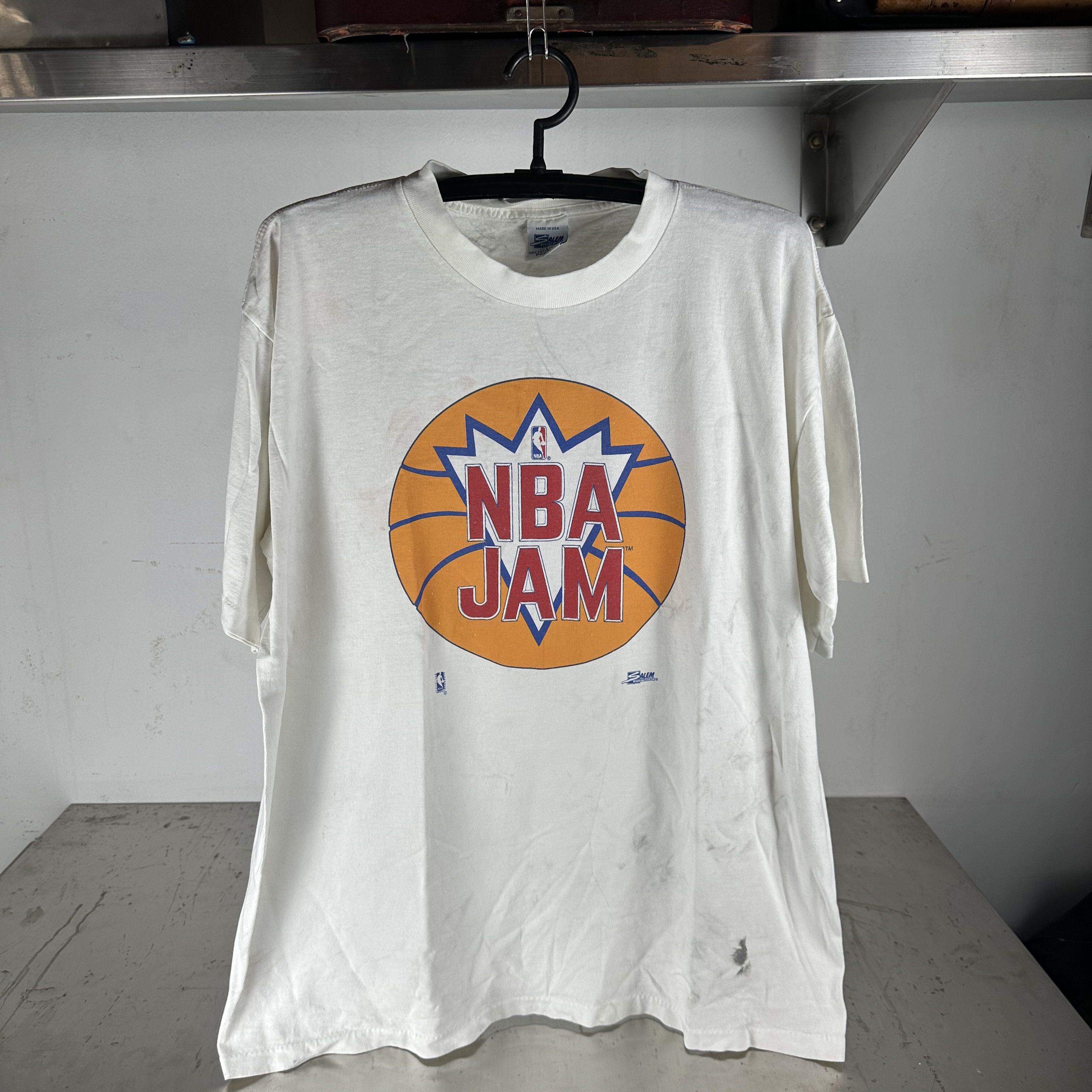 Vintage ​90s NBA Jam Video Game Salem Graphic Promo T-shirt Size US XL / EU 56 / 4 - 1 Thumbnail