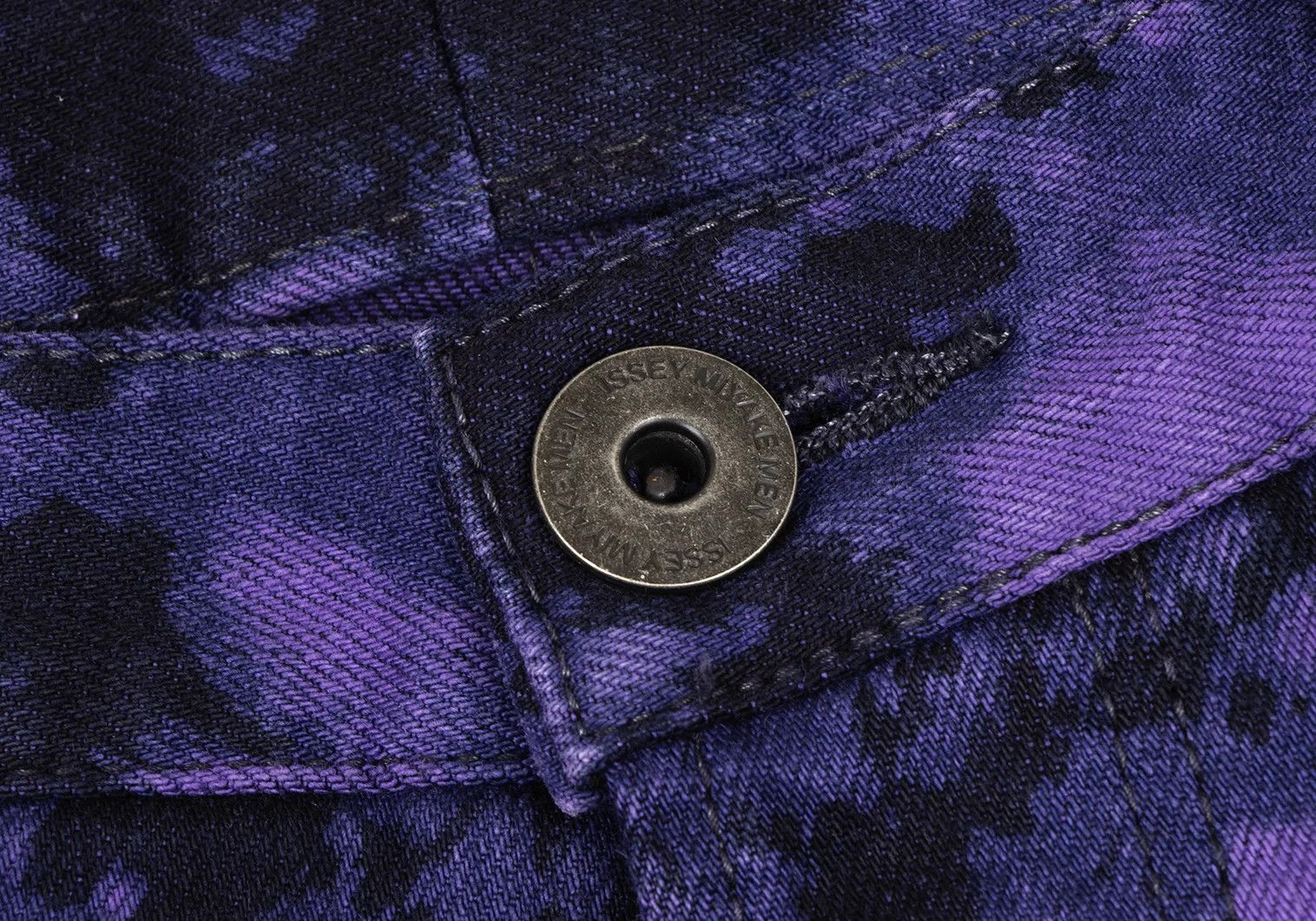 Issey Miyake Indigo Dyed Cotton Pants in Purple Black, Size M Size US 34 / EU 50 - 3 Thumbnail