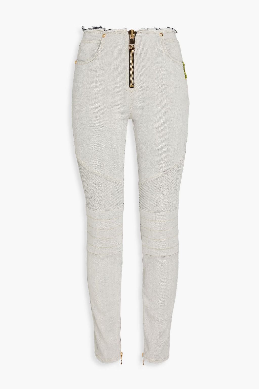 Balmain o1y0625 Denim Pant in Light Gray Size 27" / US 4 / IT 40 - 1 Thumbnail