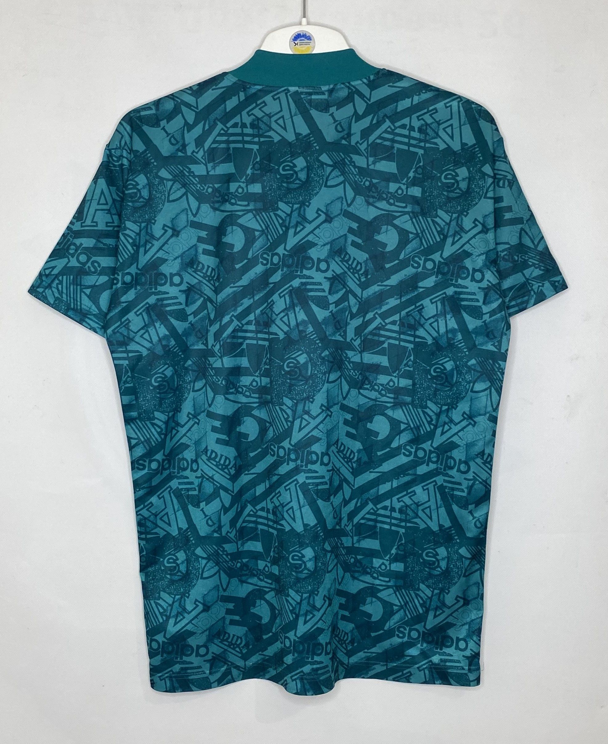 Adidas × Vintage VINTAGE ADIDAS ORIGINAL 90s SHIRT CENTER BIG LOGO MADE IN UK Size US S / EU 44-46 / 1 - 2 Thumbnail