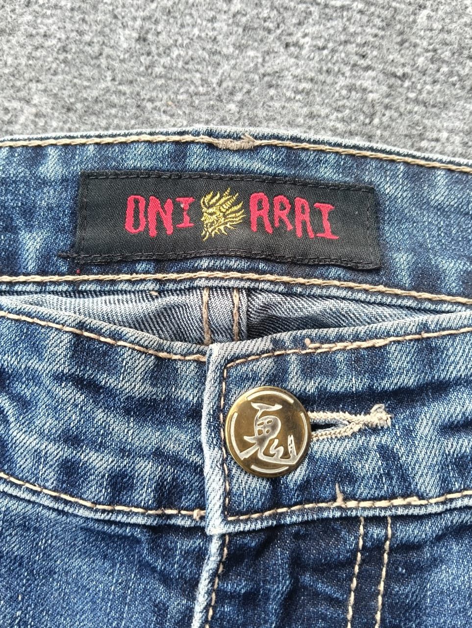 Japanese Brand Oniarai Embroidered Dragon Graphic Jeans – Vintage Wash Size US 30 / EU 46 - 6 Thumbnail
