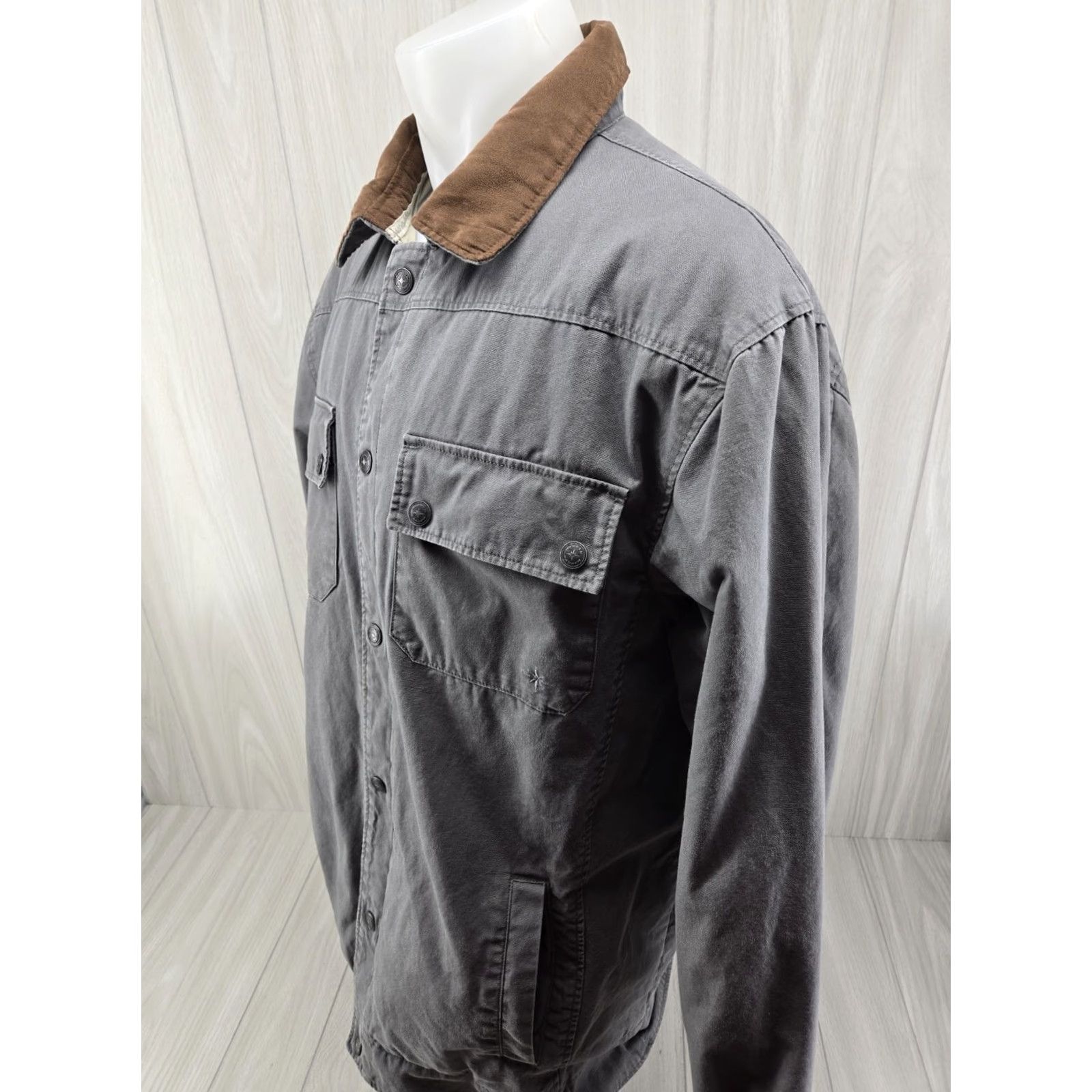 Vintage Polaris Jacket Gray 2XL Snaps Cotton Plaid Men Regular Coat Buttoned Front Size US XXL / EU 58 / 5 - 4 Thumbnail