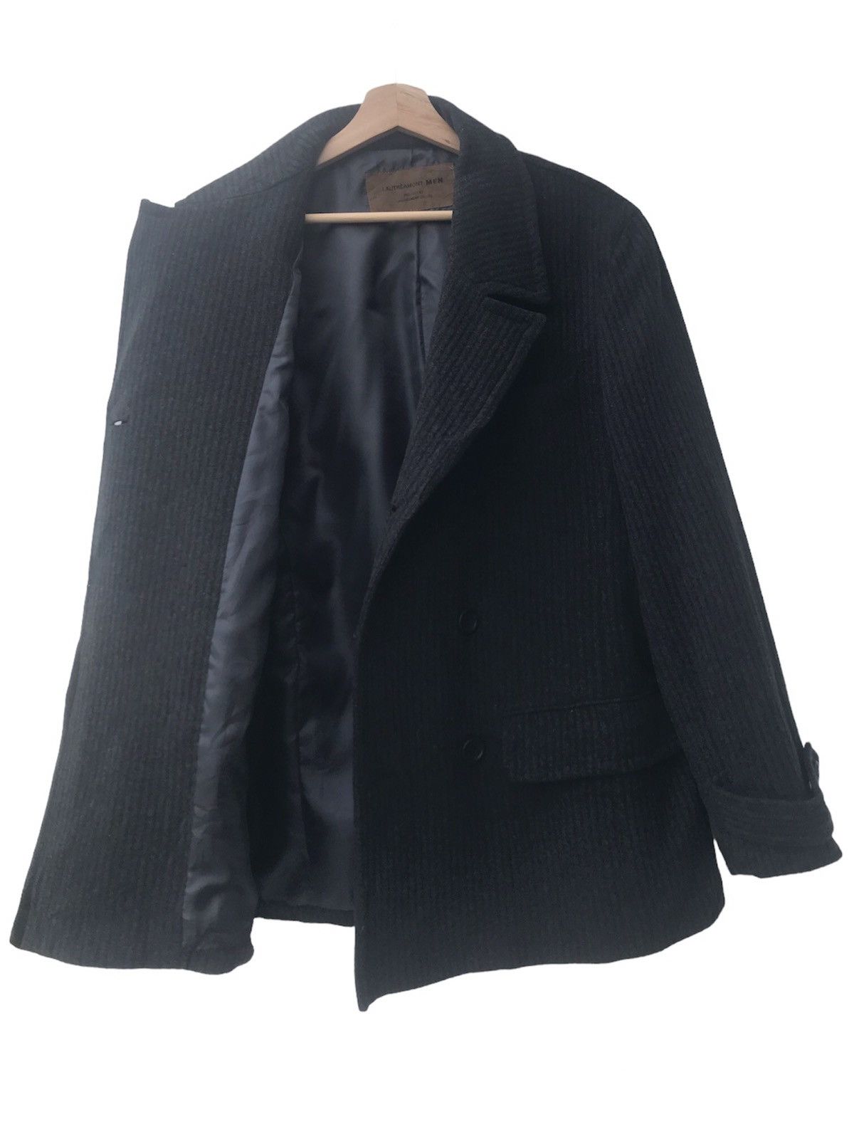 Japanese Brand Lautreamont Men Double Breasted Wool Coat Made in Japan Size US M / EU 48-50 / 2 - 4 Thumbnail