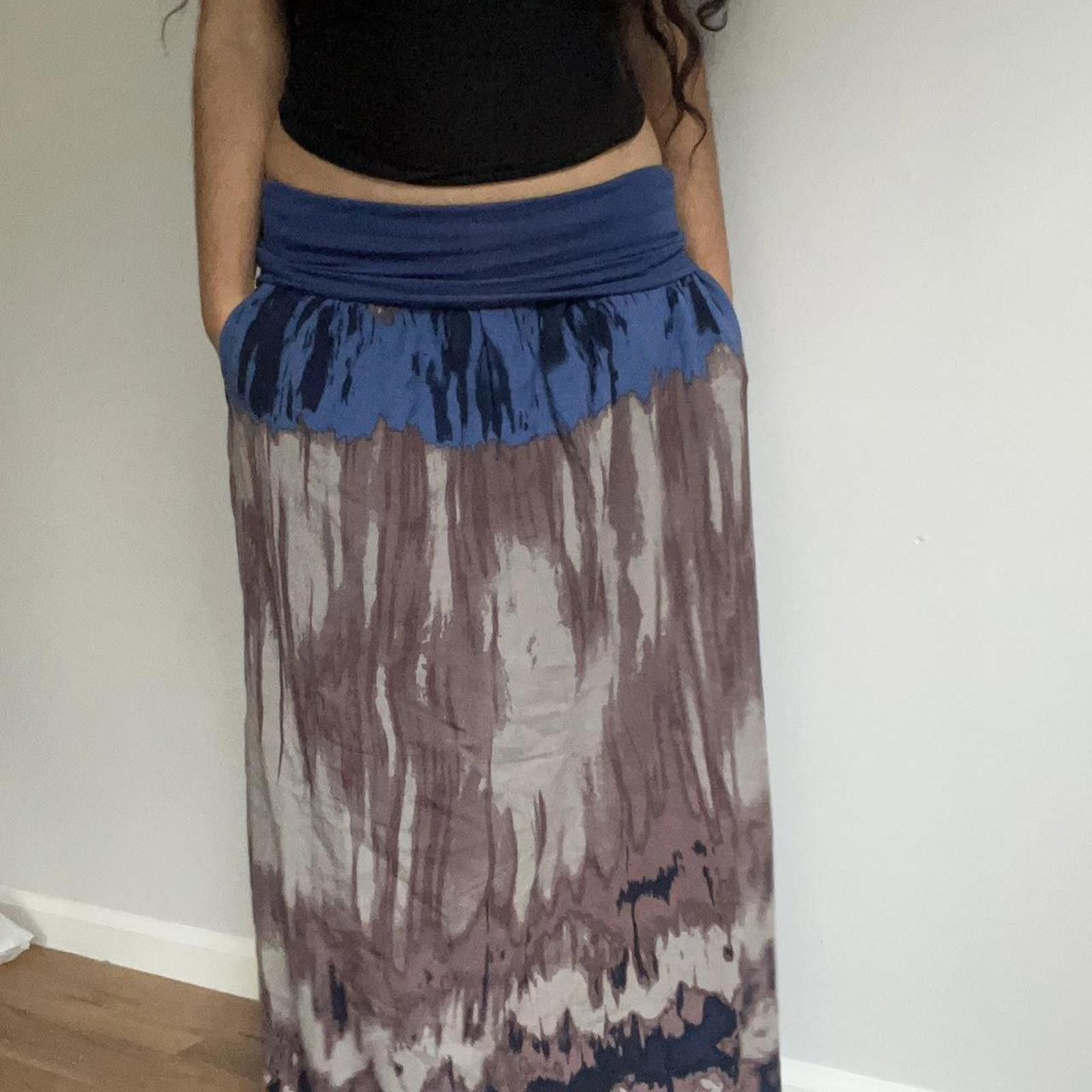 Other Blue and brown maxi skirt #maxiskirt Size 32" / US 10 / IT 46 - 2 Thumbnail