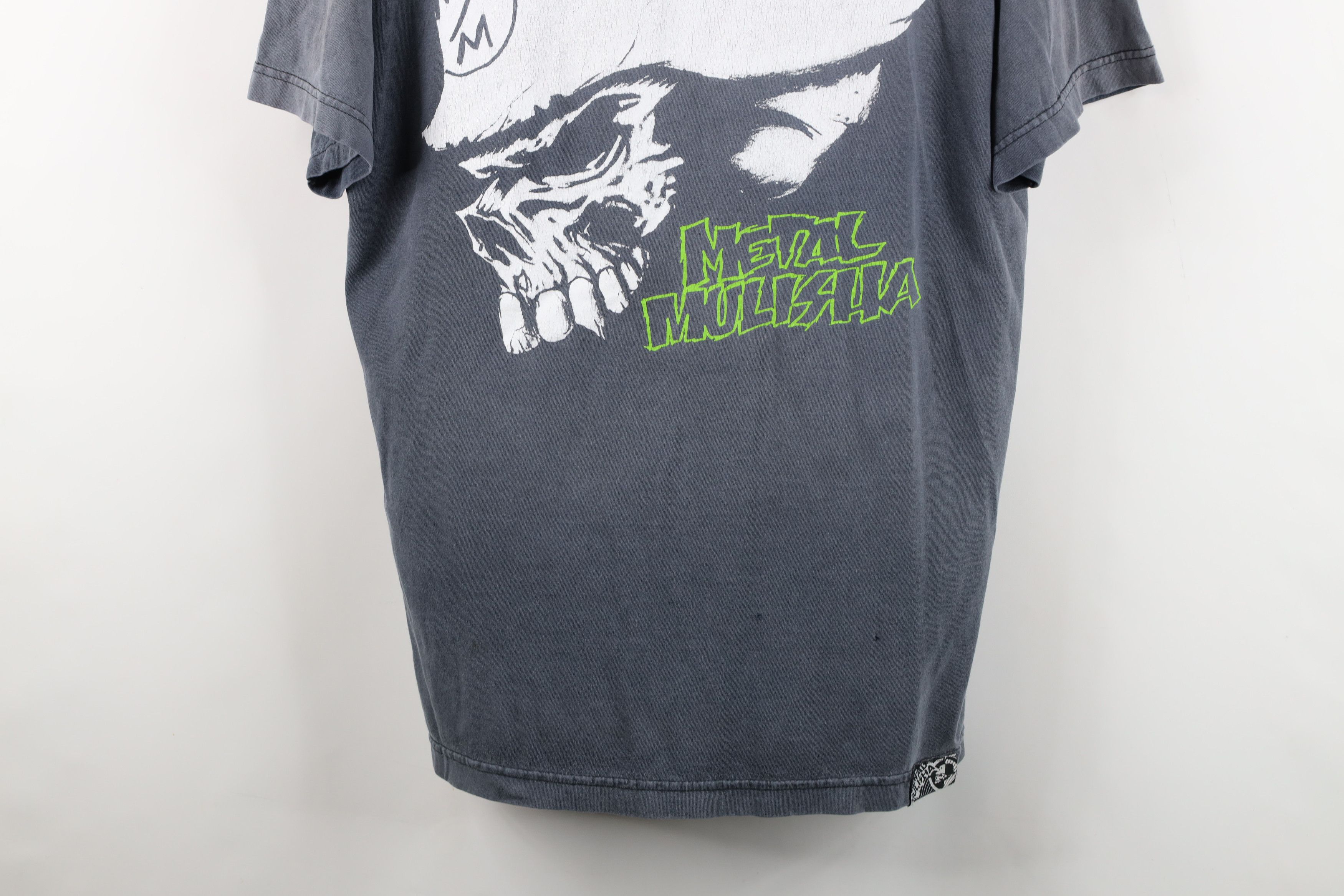 Metal Mulisha Vintage 90s Metal Mulisha Spell Out Skull Military T-Shirt Size US XL / EU 56 / 4 - 3 Thumbnail