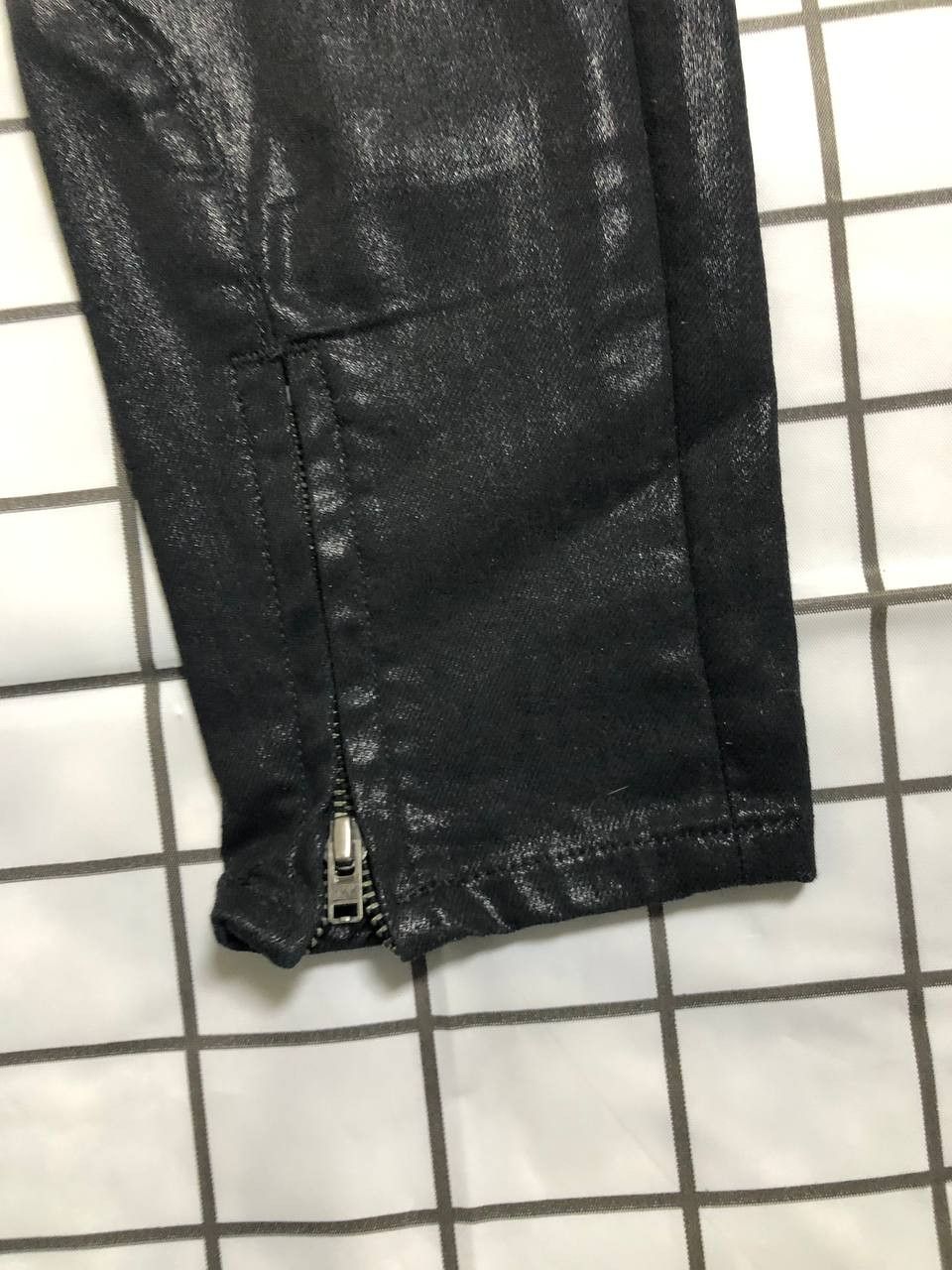Allsaints All Saints Low Rise Cropped Skinny Jeans, Coated, Petrel Size 25" / US 0 / IT 36 - 14 Thumbnail