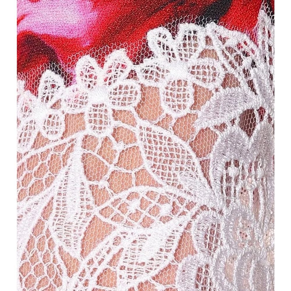 Dolce & Gabbana Dolce & Gabbana Lace Floral Crepe Mini Dress Multi IT 40 Size S / US 4 / IT 40 - 7 Thumbnail