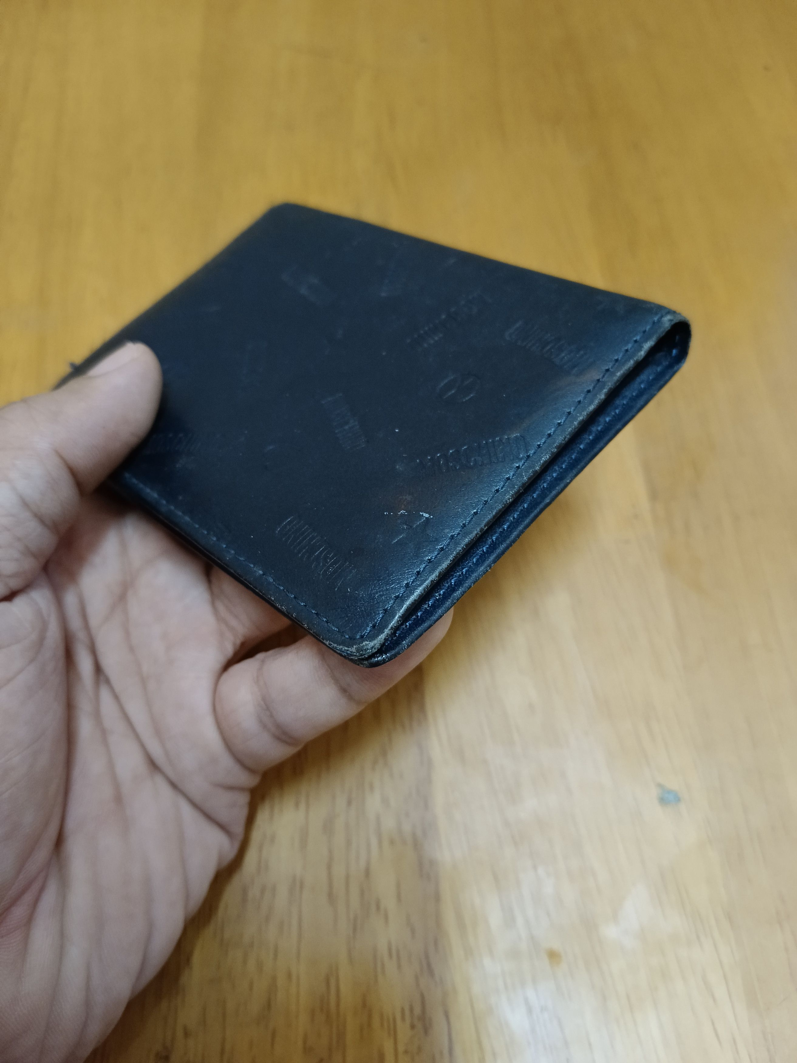 Leather × Moschino MOSCHINO LEATHER CARD HOLDER WALLET Size ONE SIZE - 4 Thumbnail