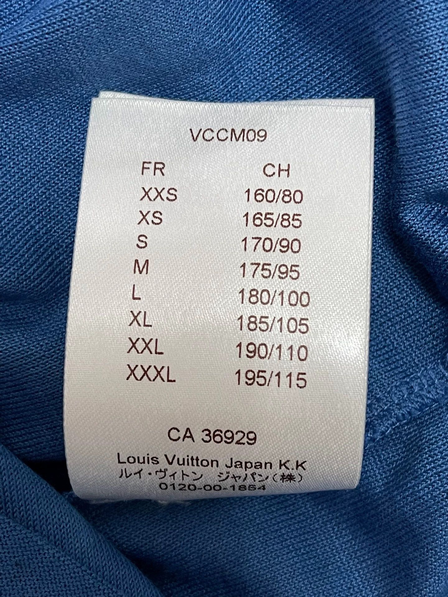 Louis Vuitton Louis Vuitton Crane Blue Men's M Tee Size US M / EU 48-50 / 2 - 6 Thumbnail