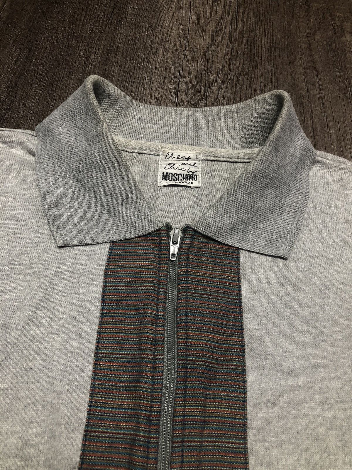 Designer × Moschino × Vintage Vintage Moschino Underwear Long Sleeve Polo Shirt Size US L / EU 52-54 / 3 - 18 Thumbnail