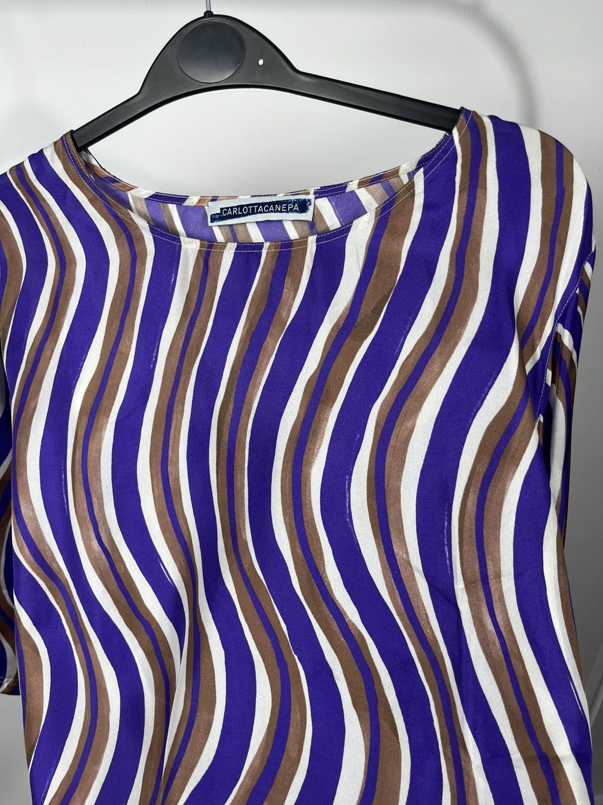 Other Carlotta Canepa 100 percent silk striped blouse Italy Size S / US 4 / IT 40 - 9 Thumbnail